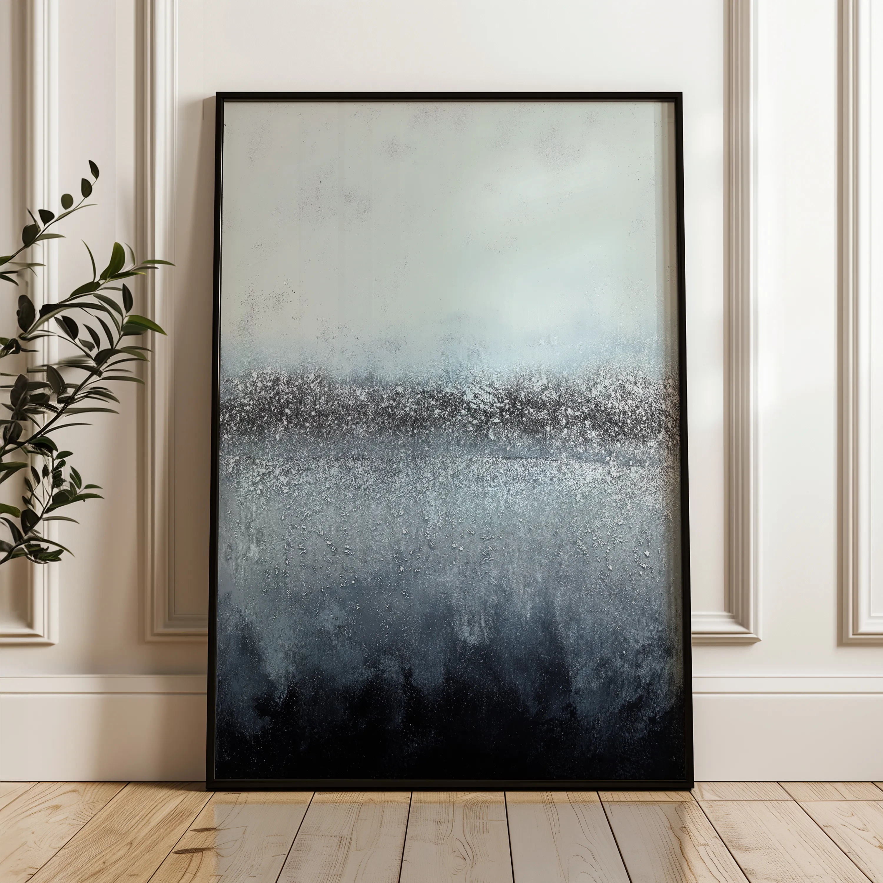 Abstract 1992 Canvas Art 60 x 40 cm / Black