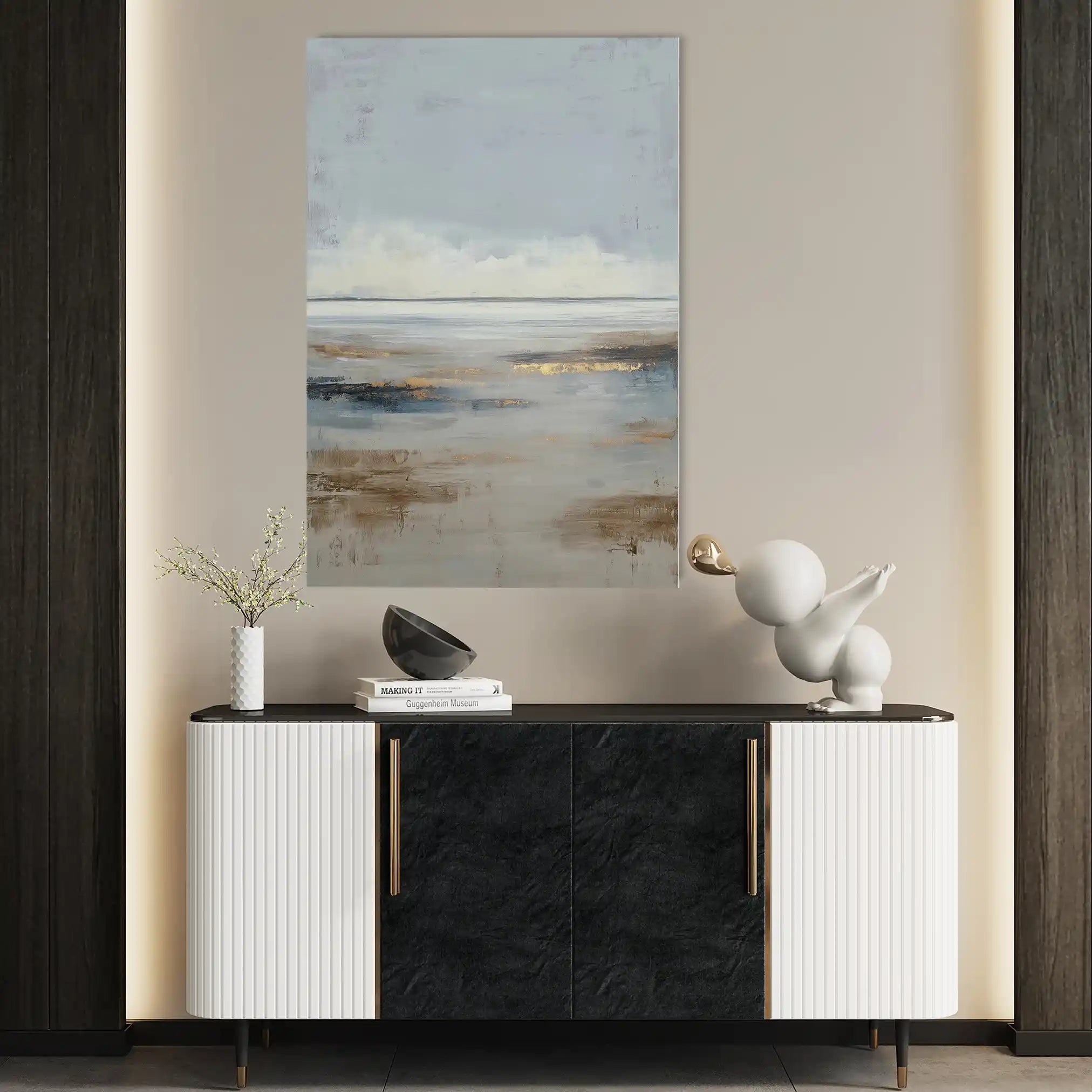 Abstract 1994 Canvas Art 60 x 40 cm / Black