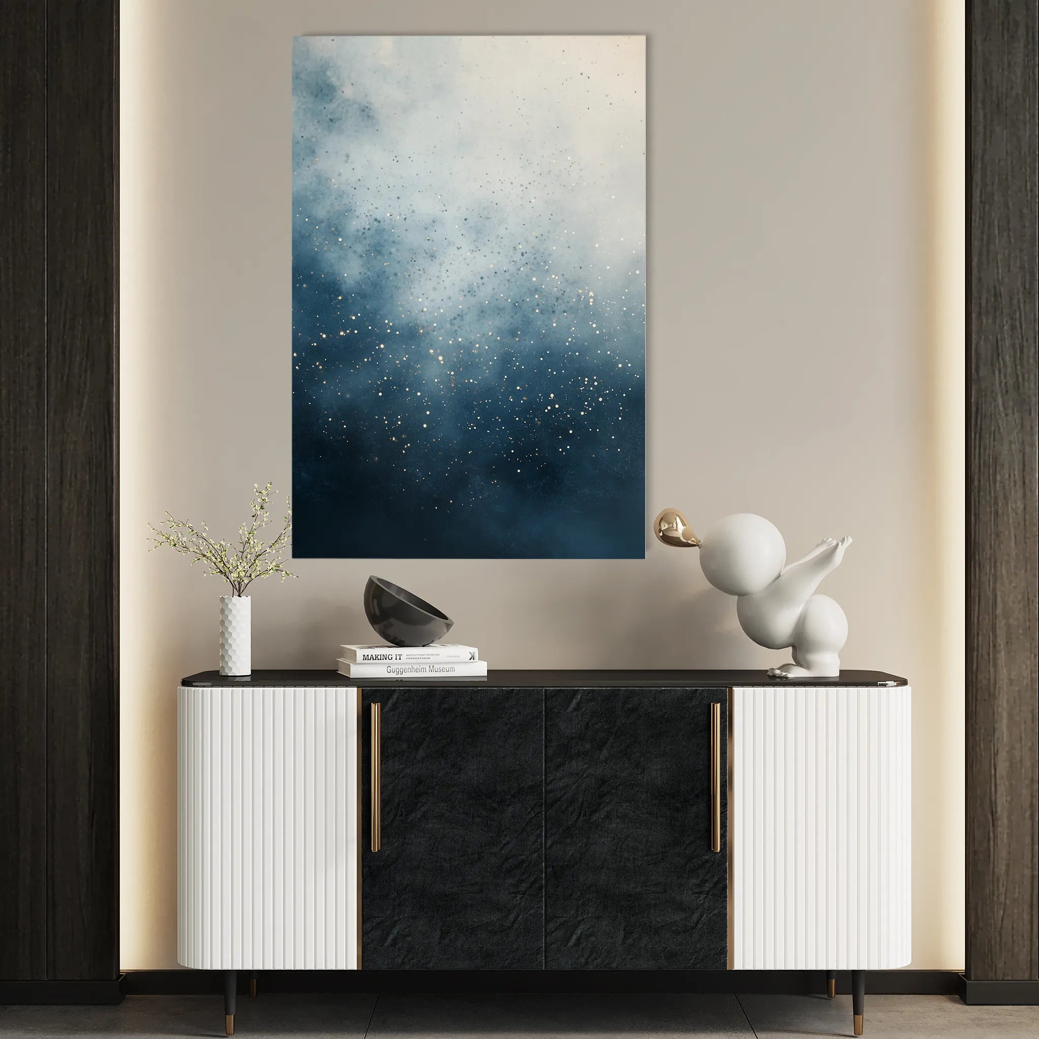 Abstract 1995 Canvas Art 60 x 40 cm / Black