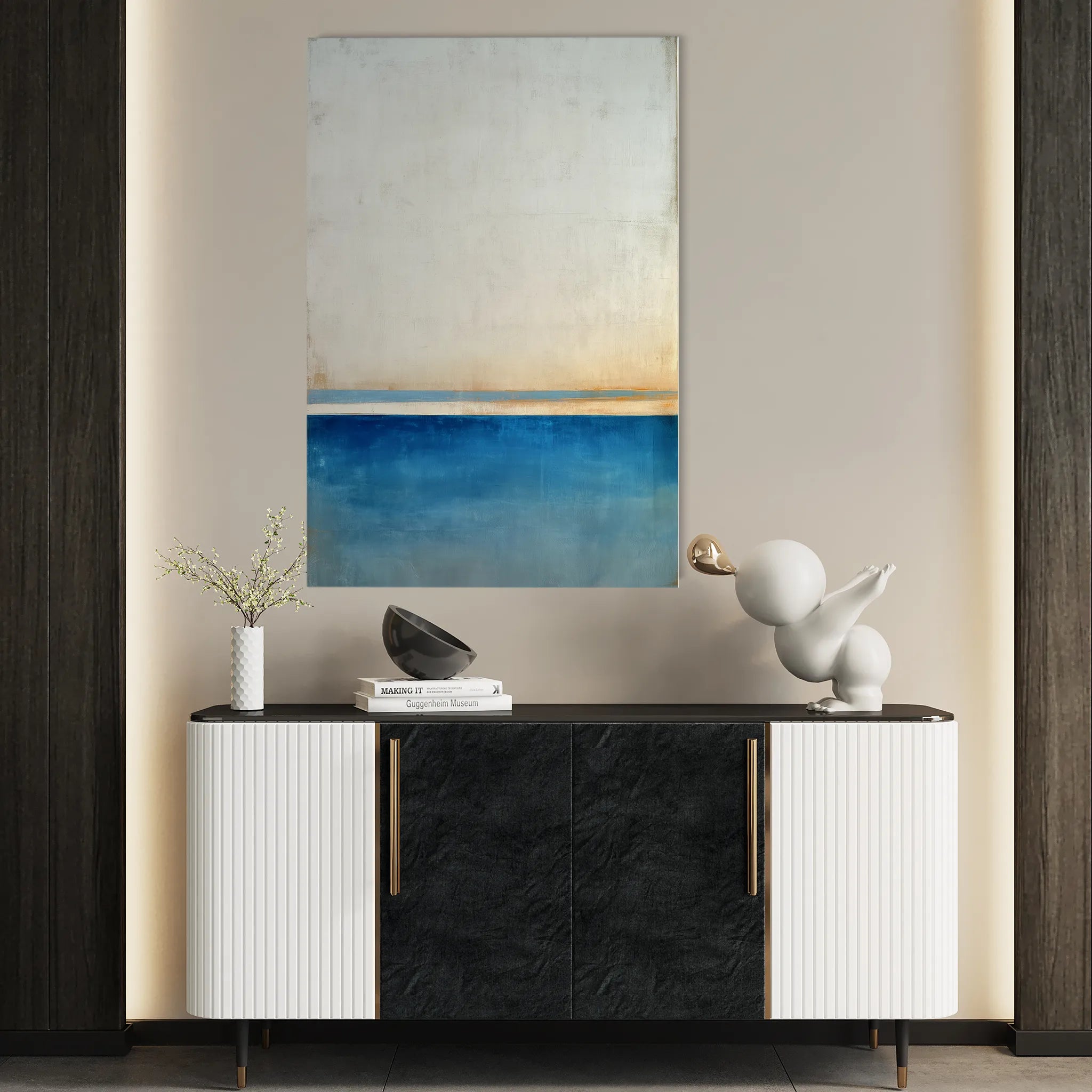 Abstract 1998 Canvas Art 60 x 40 cm / Black