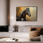 Horses 200 Canvas Art 60 x 40 cm / Black