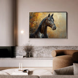 Horses 200 Canvas Art 60 x 40 cm / Black