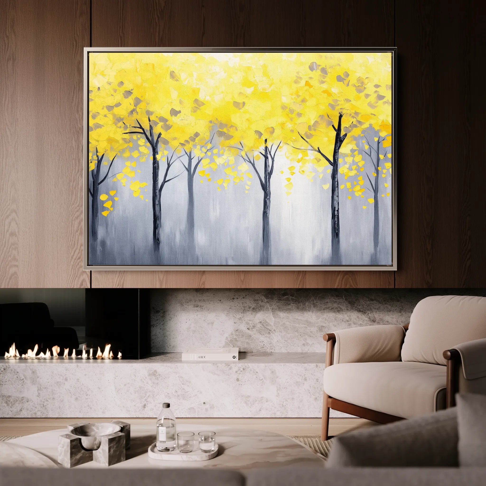 Landscape 200 Canvas Art 60 x 40 cm / Black