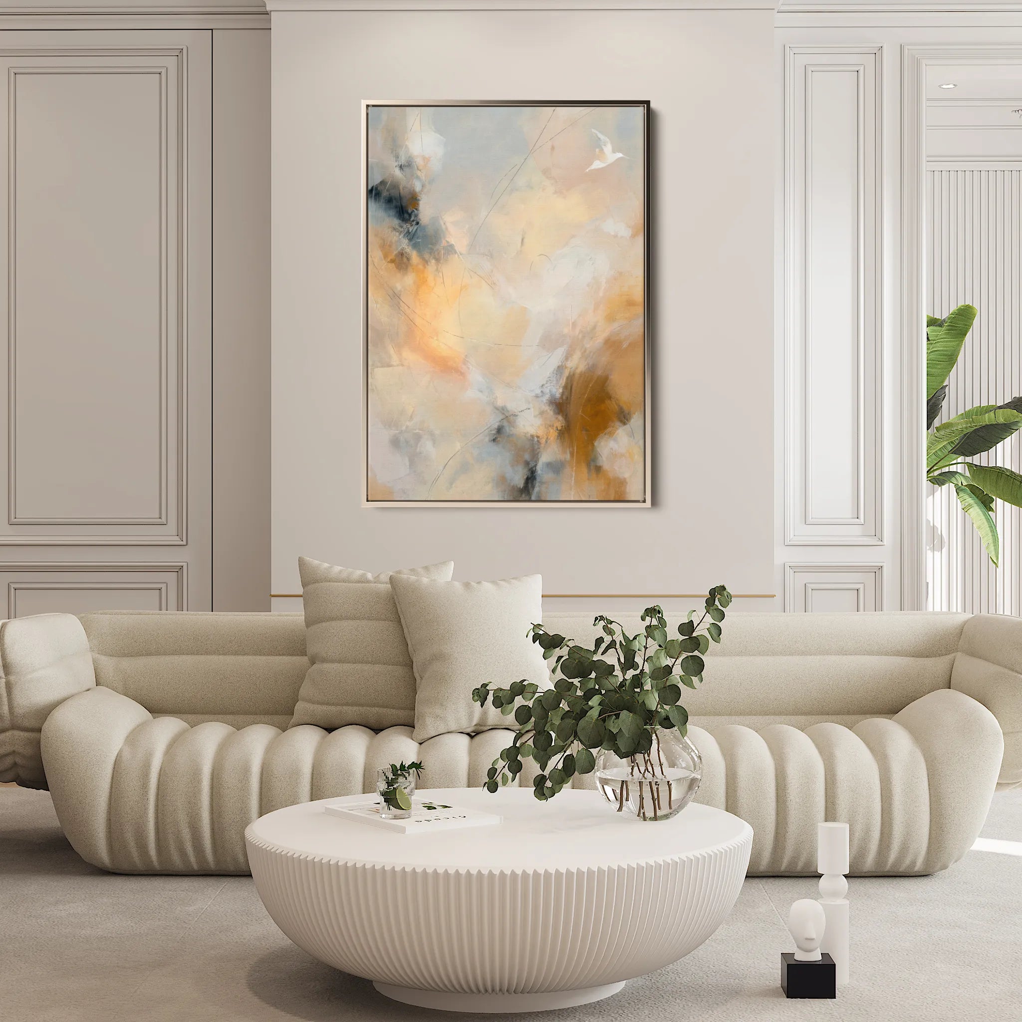 Abstract 2000 Canvas Art 60 x 40 cm / Black