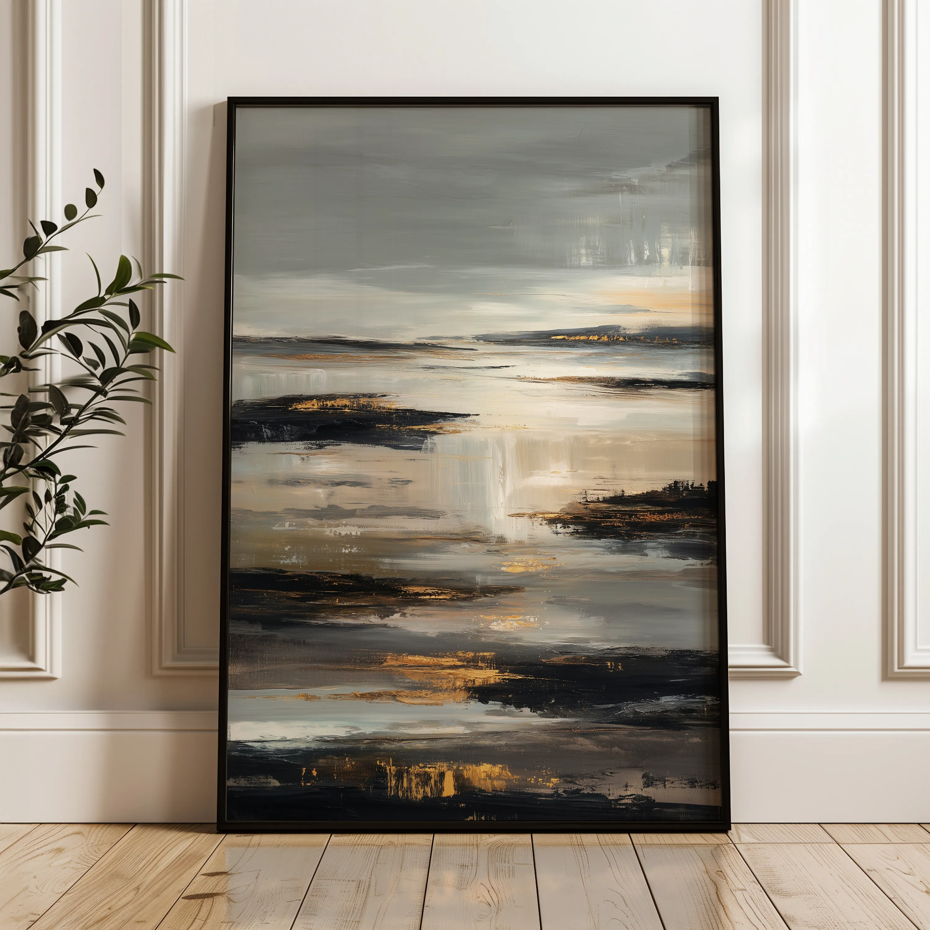 Abstract 2003 Canvas Art 60 x 40 cm / Black