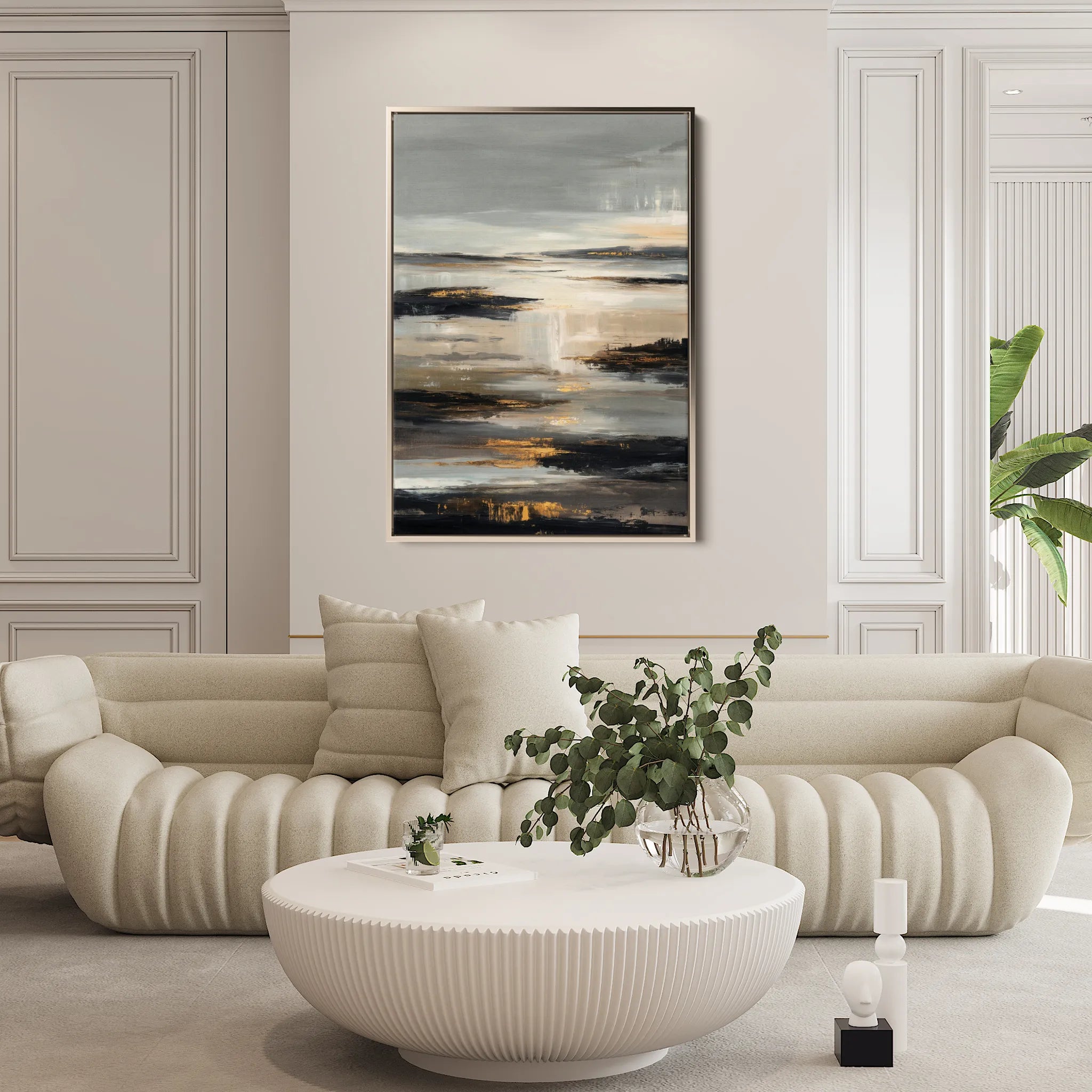 Abstract 2003 Canvas Art 60 x 40 cm / Black