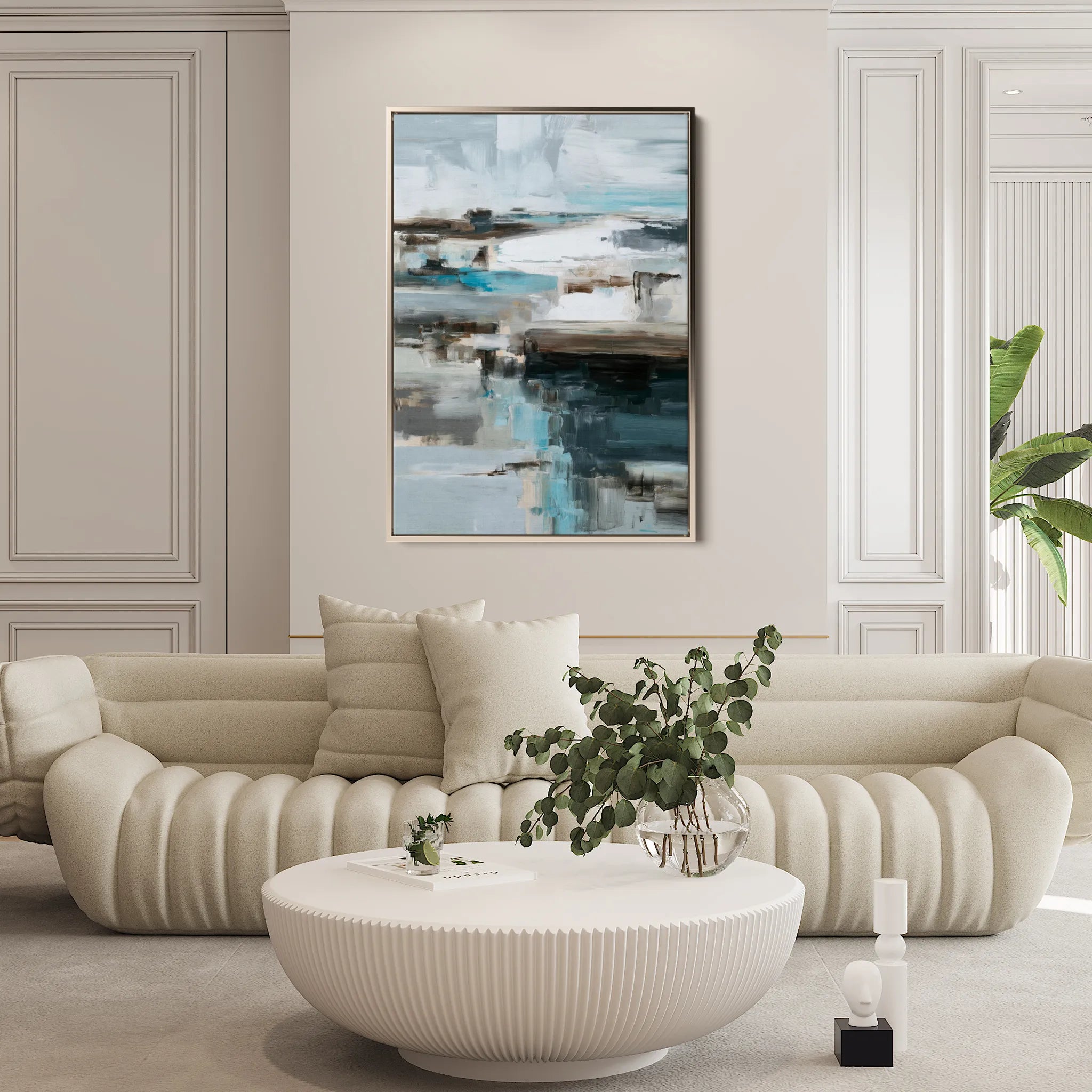 Abstract 2004 Canvas Art 60 x 40 cm / Black