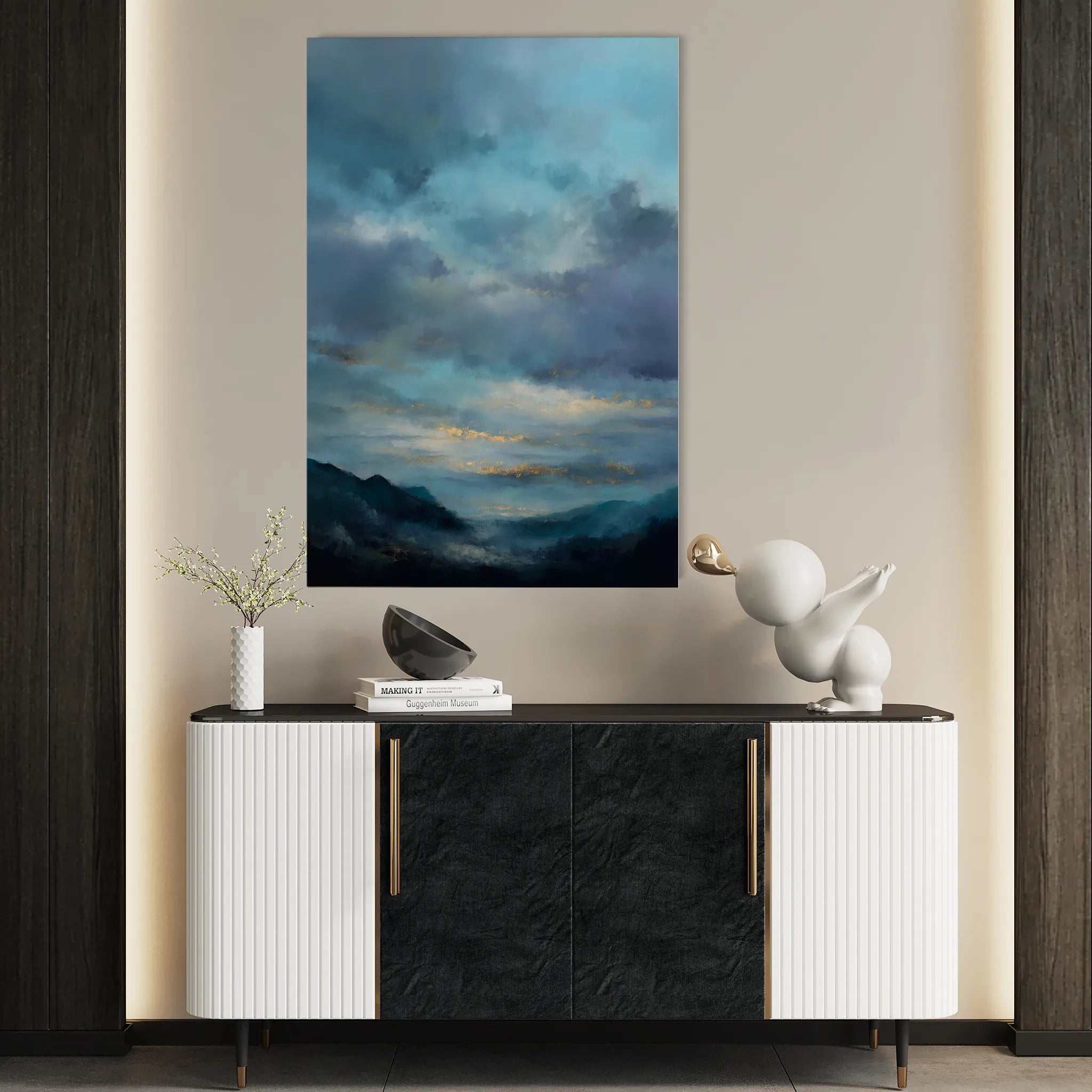 Abstract 2007 Canvas Art 60 x 40 cm / Black