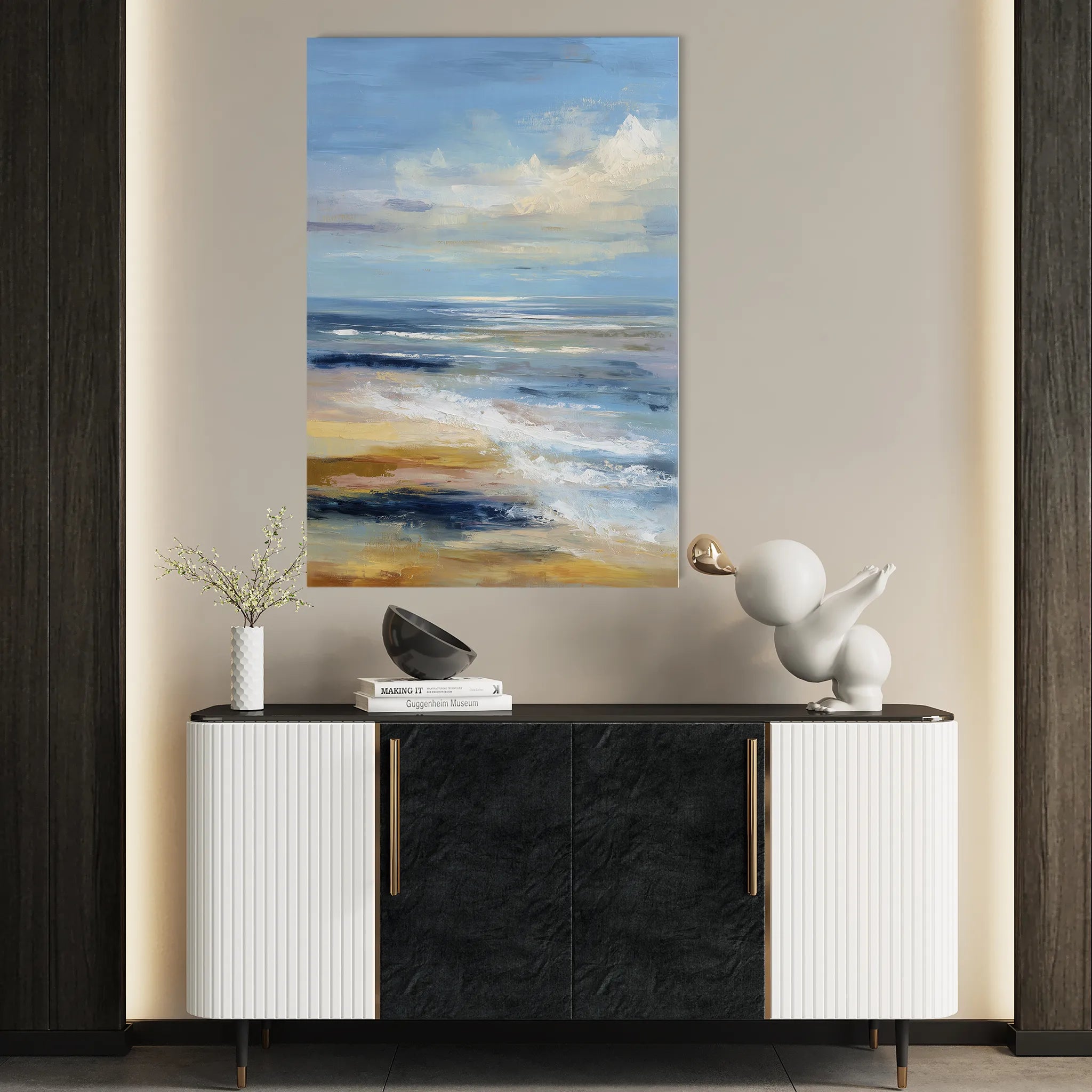Abstract 2009 Canvas Art 60 x 40 cm / Black