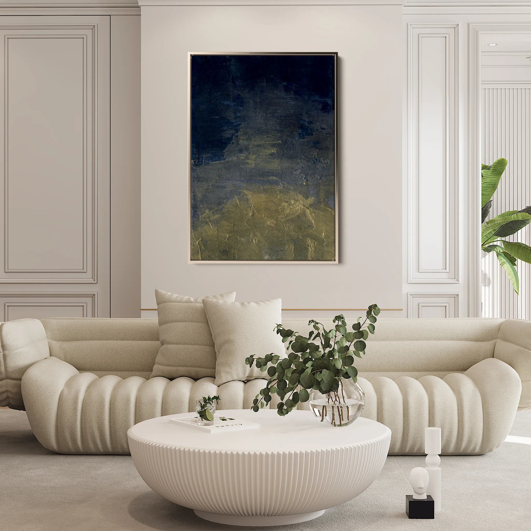 Abstract 201 Canvas Art 60 x 40 cm / Black