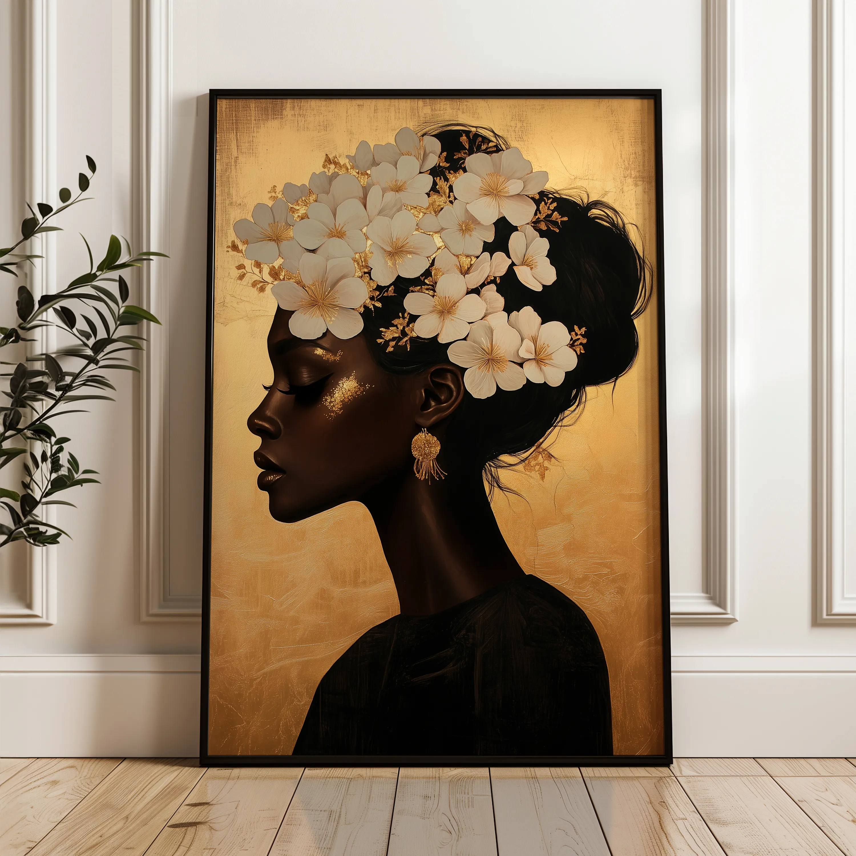 Portrait 201 Canvas Art 60 x 40 cm / Black