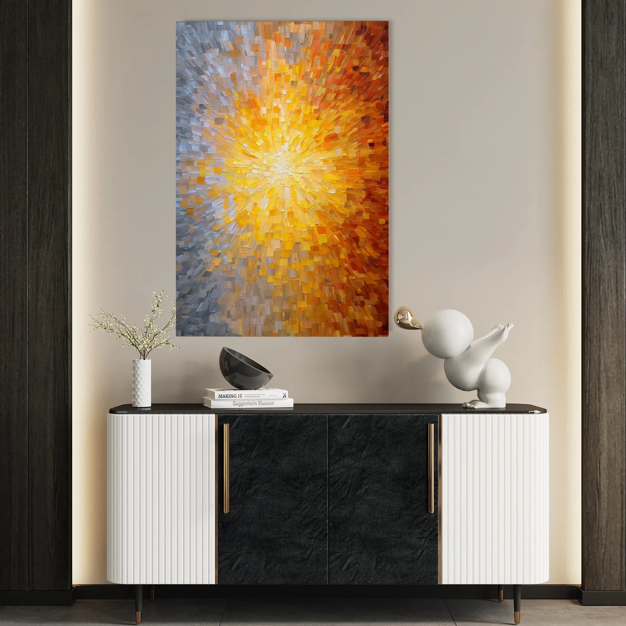 Abstract 2013 Canvas Art 60 x 40 cm / Black