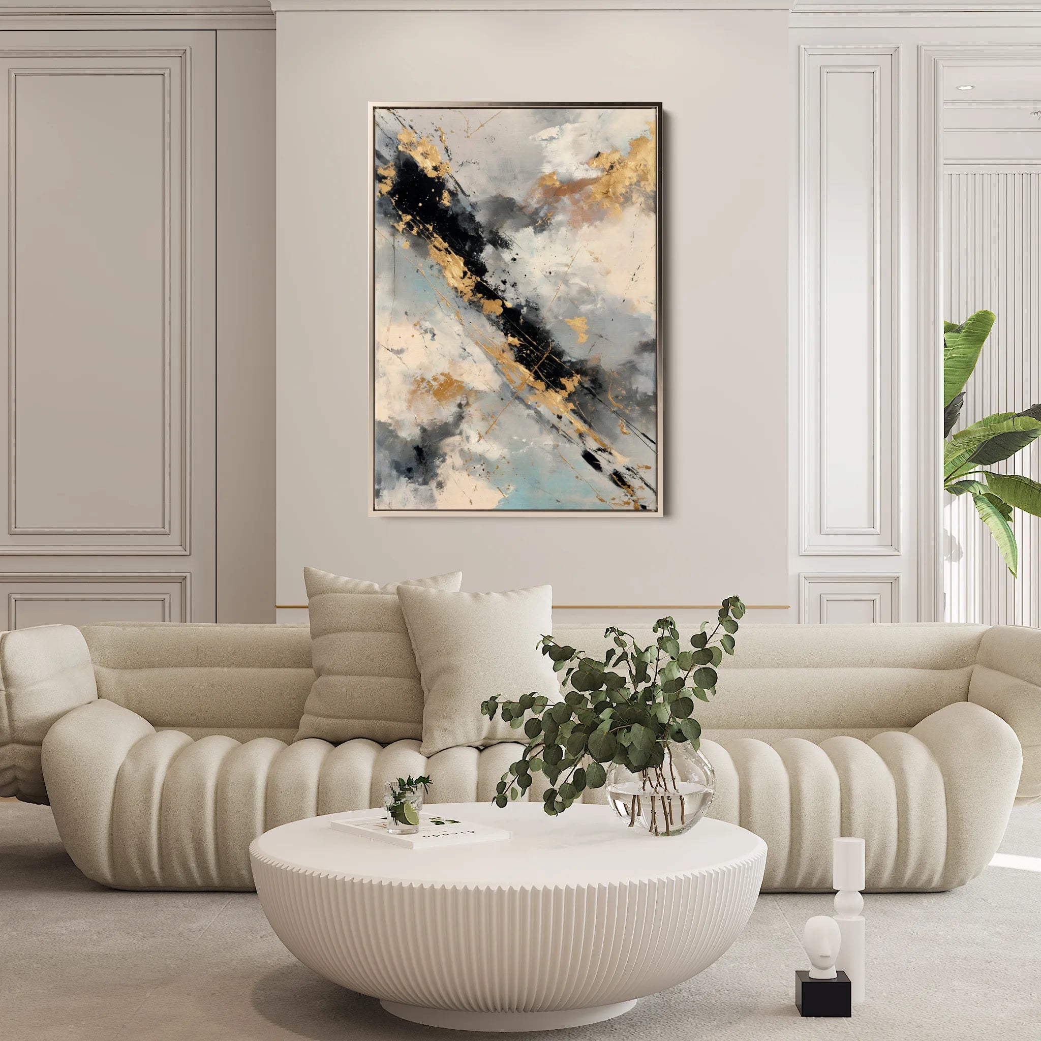 Abstract 2015 Canvas Art 60 x 40 cm / Black