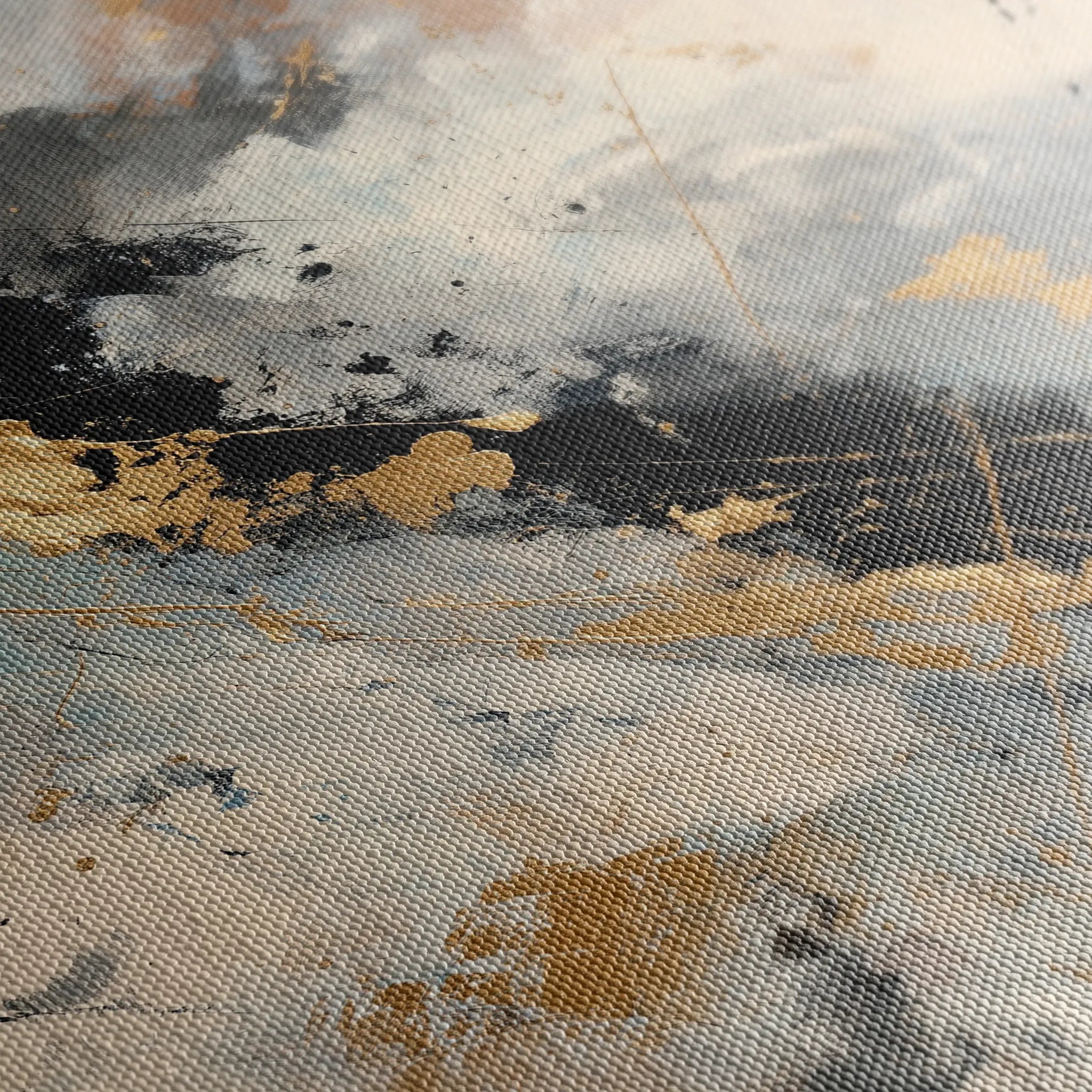 Abstract 2015 Canvas Art 60 x 40 cm / Black