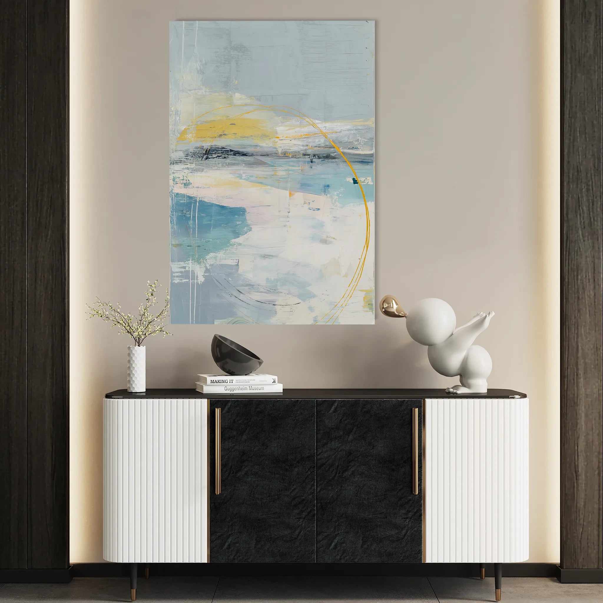 Abstract 2016 Canvas Art 60 x 40 cm / Black