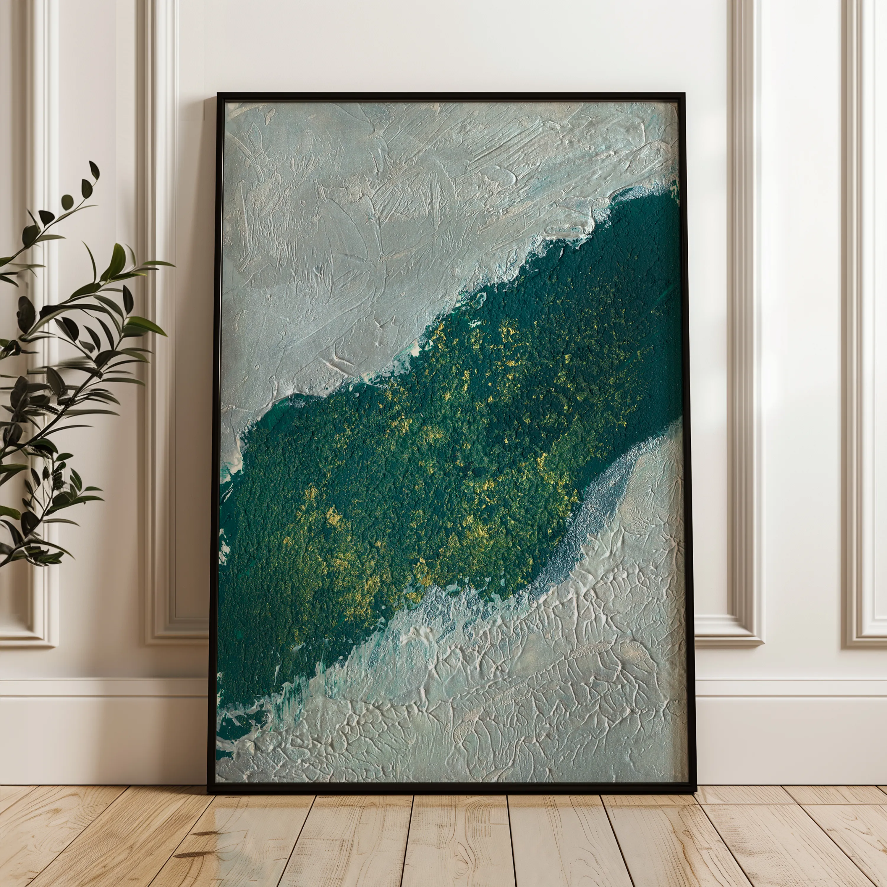 Abstract 202 Canvas Art 60 x 40 cm / Black