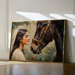 Horses 202 Canvas Art 60 x 40 cm / Black