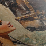 Horses 202 Canvas Art 60 x 40 cm / Black
