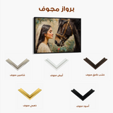 Horses 202 Canvas Art 60 x 40 cm / Black