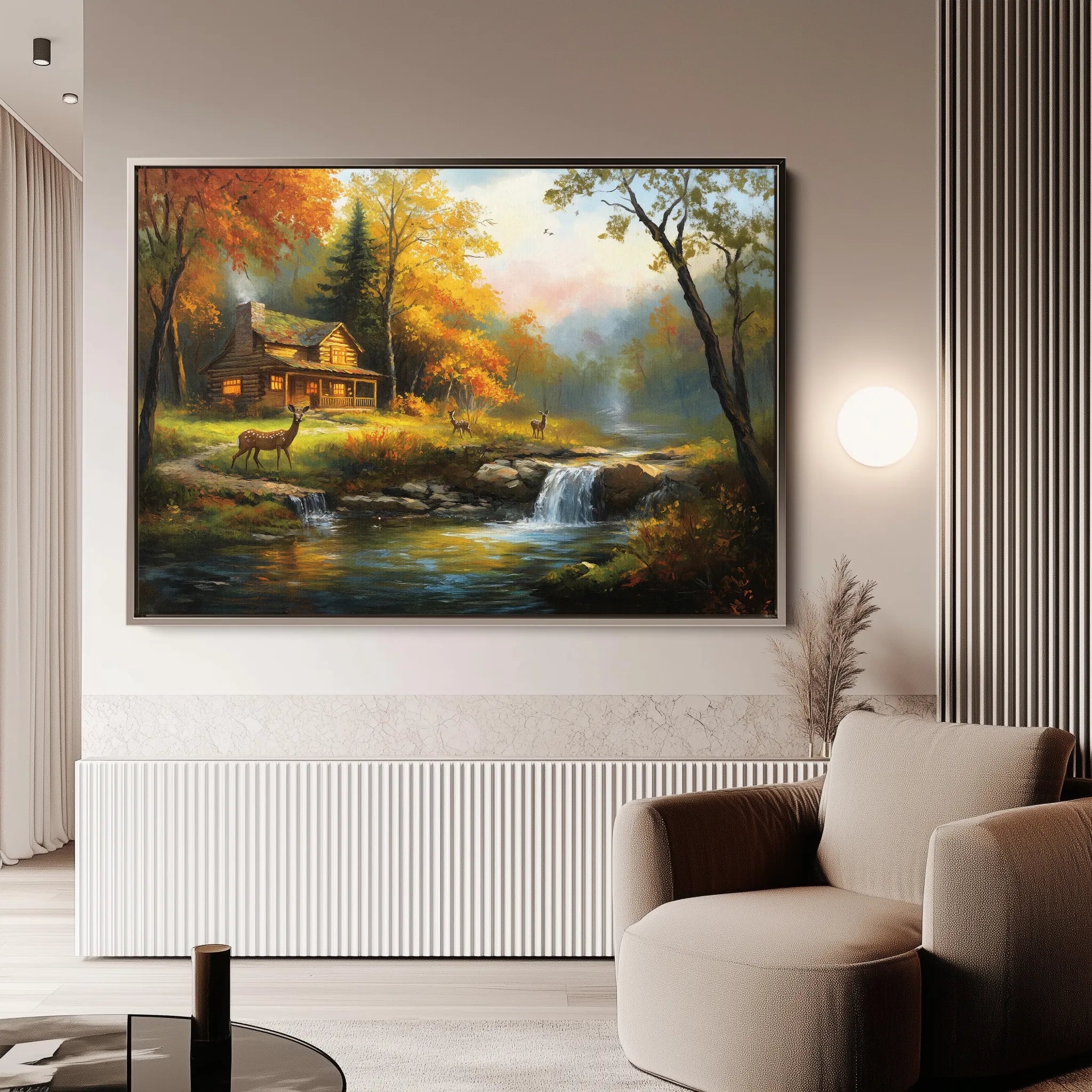 Landscape 202 Canvas Art 60 x 40 cm / Black
