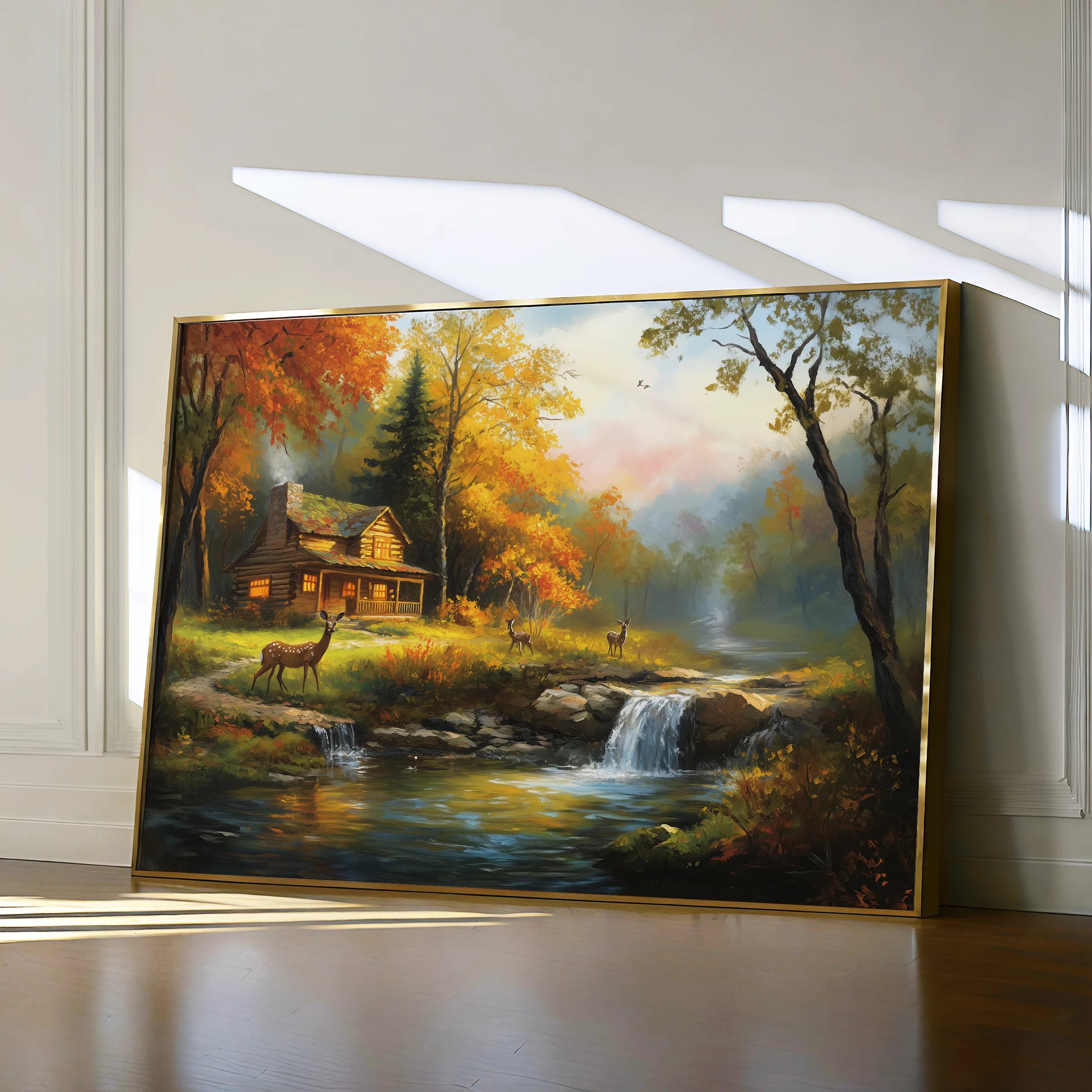 Landscape 202 Canvas Art 60 x 40 cm / Black