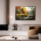 Landscape 202 Canvas Art 60 x 40 cm / Black