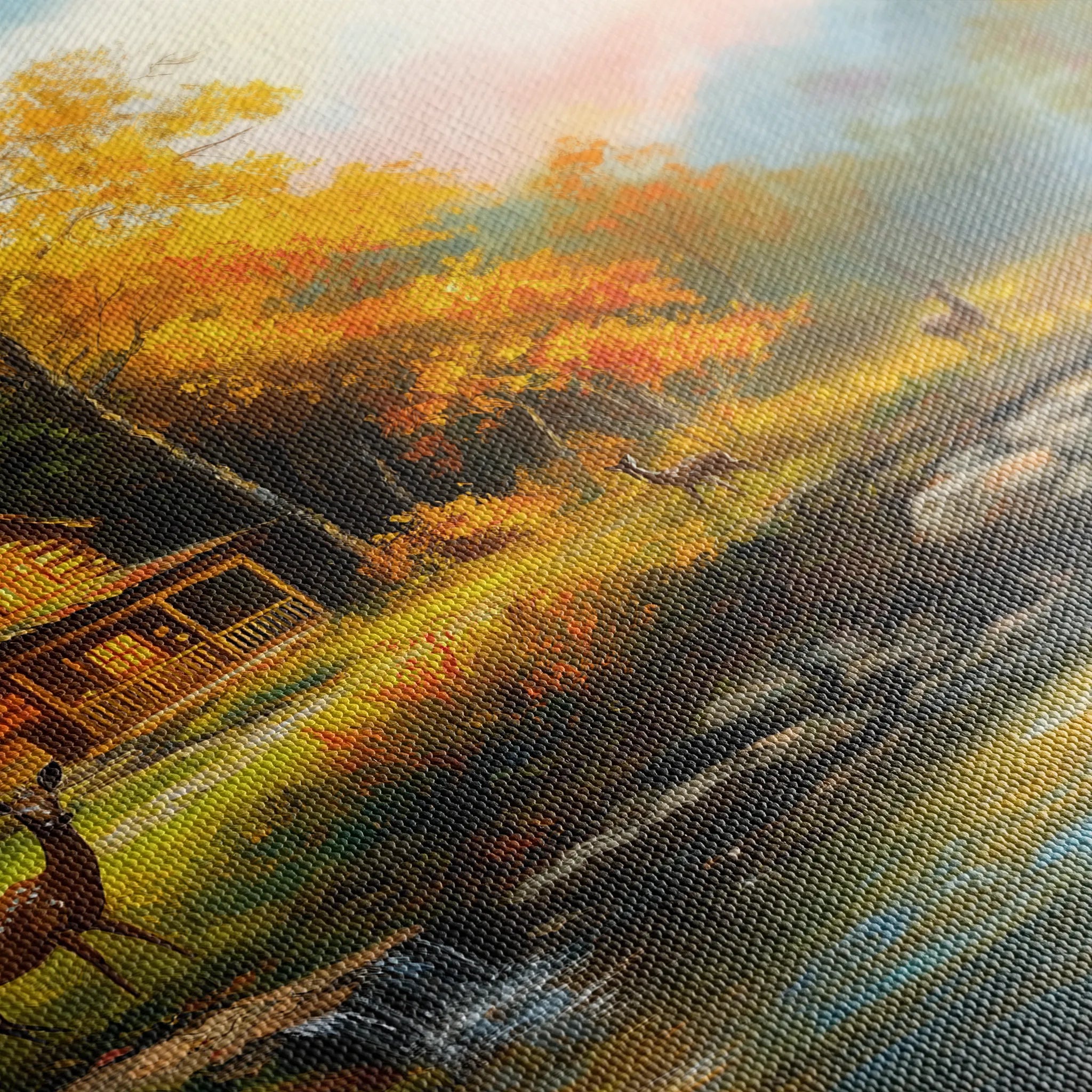 Landscape 202 Canvas Art 60 x 40 cm / Black