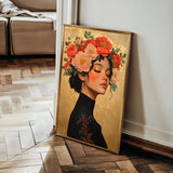 Portrait 202 Canvas Art 60 x 40 cm / Black