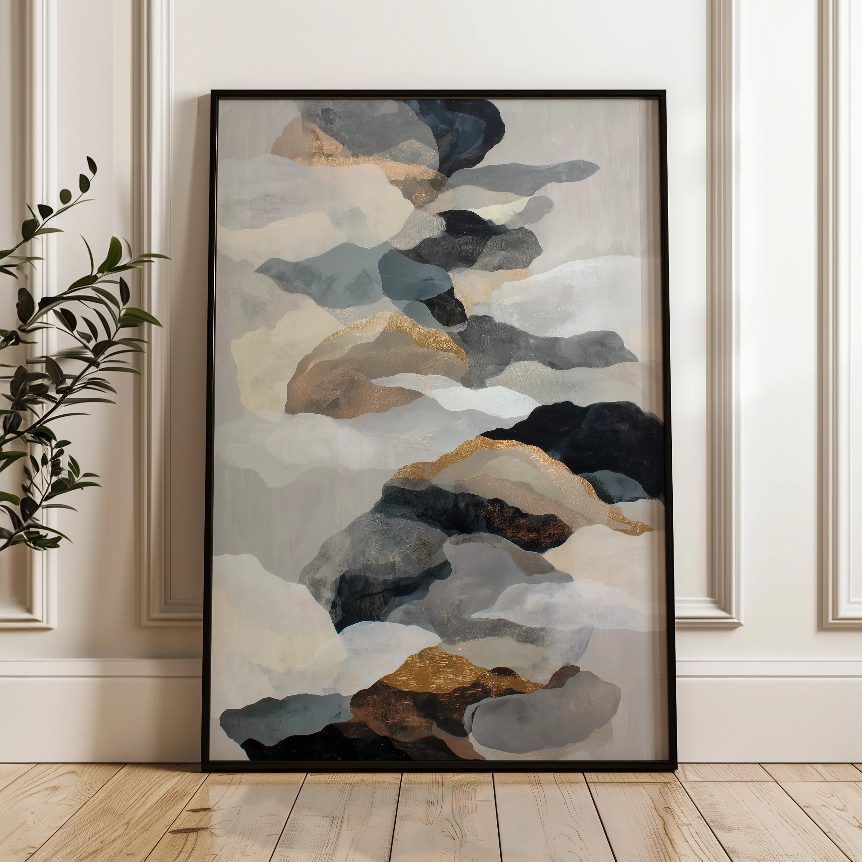 Abstract 2023 Canvas Art 60 x 40 cm / Black