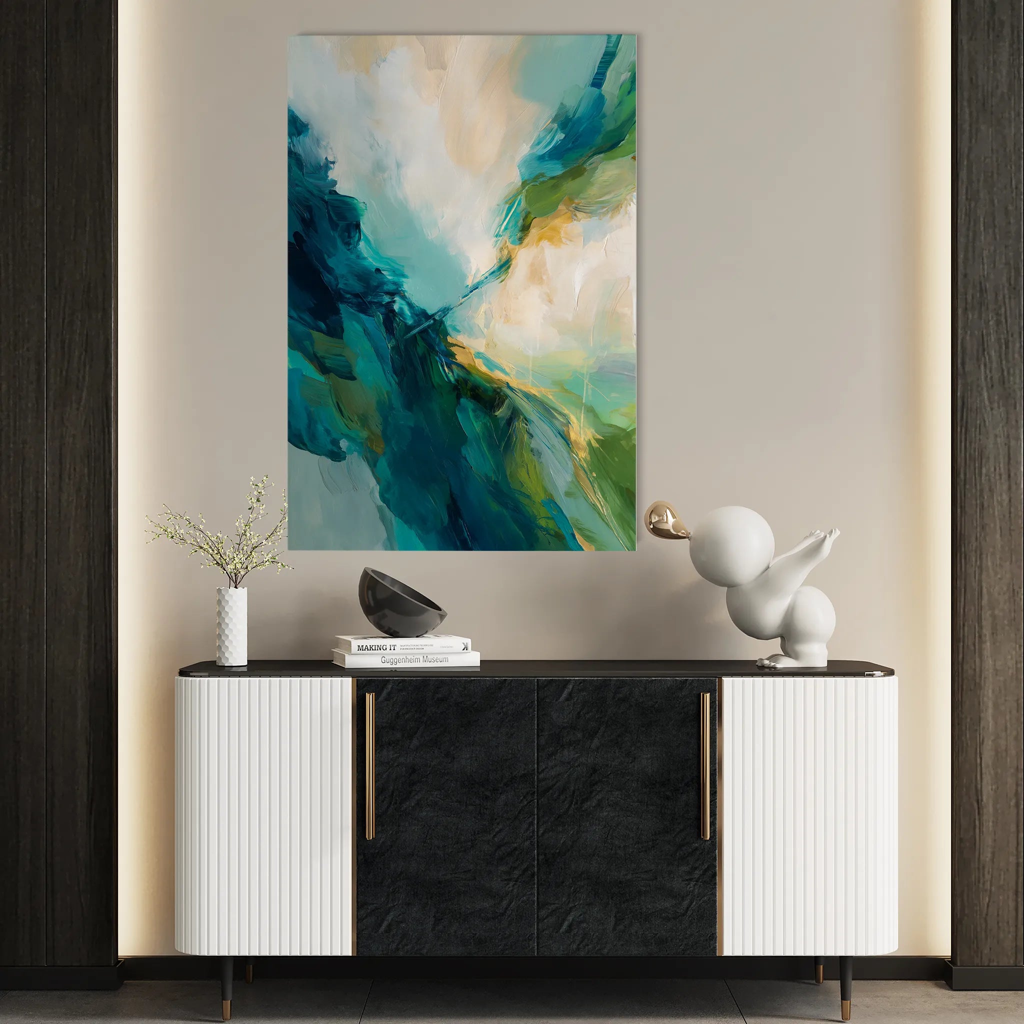 Abstract 2025 Canvas Art 60 x 40 cm / Black