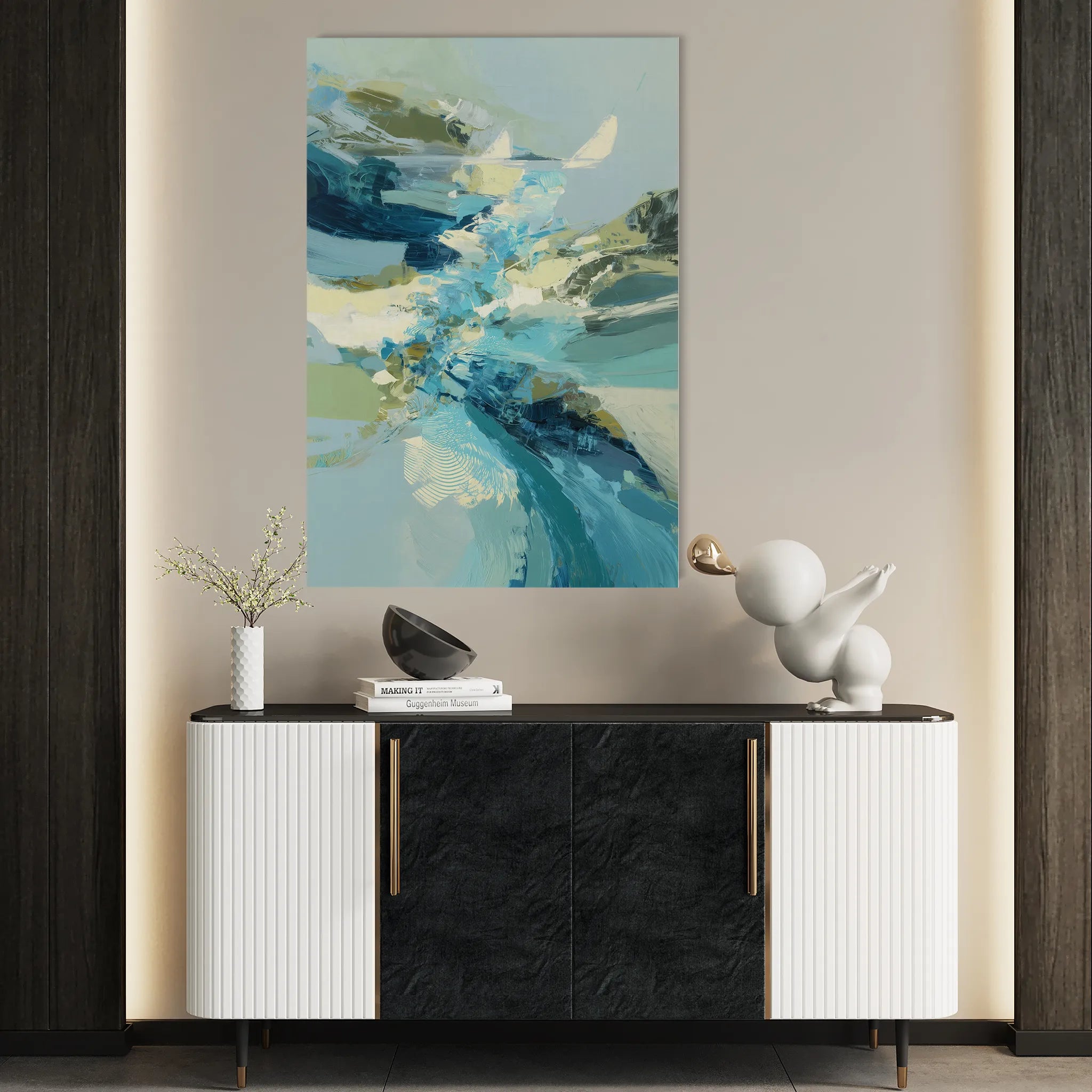 Abstract 2026 Canvas Art 60 x 40 cm / Black