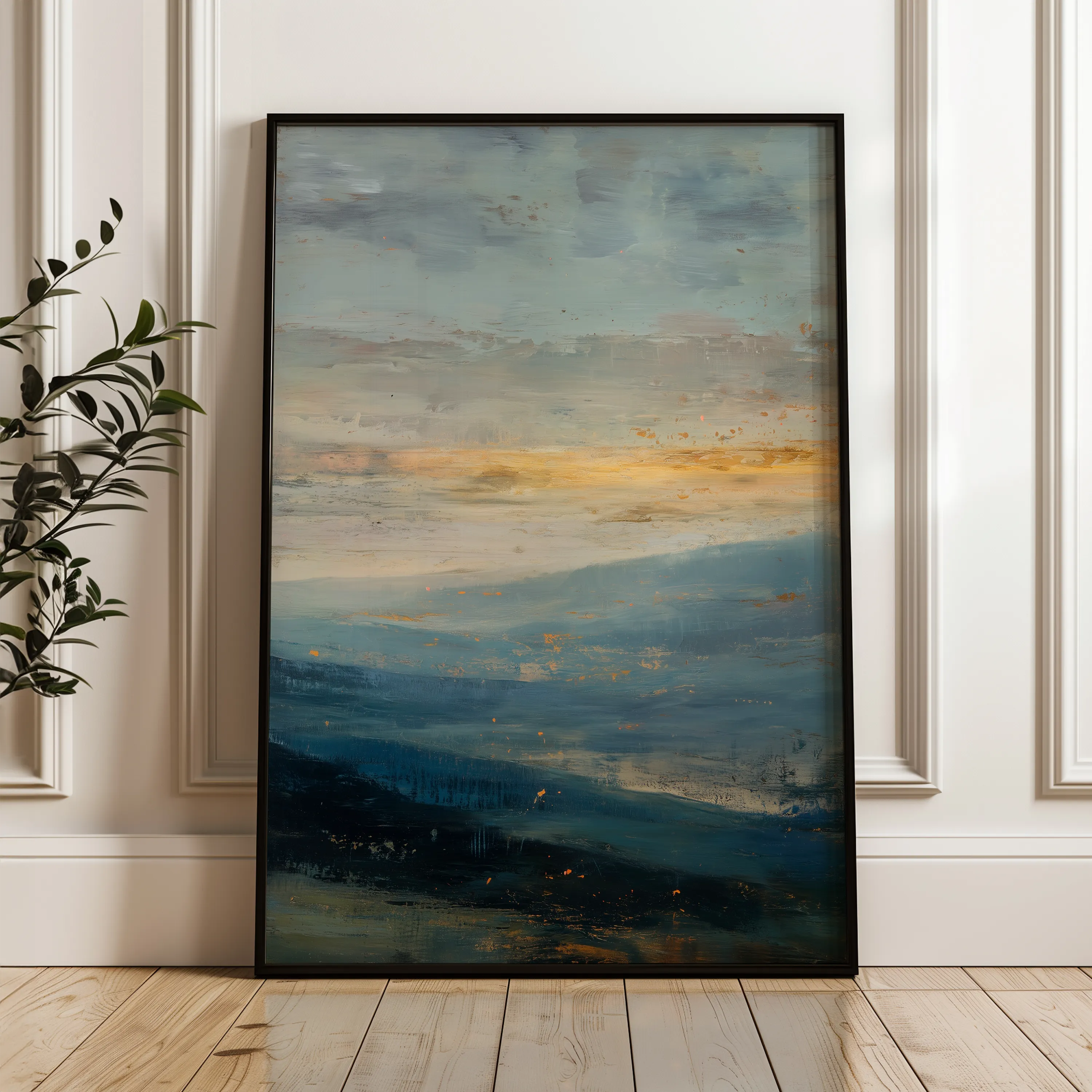 Abstract 2027 Canvas Art 60 x 40 cm / Black