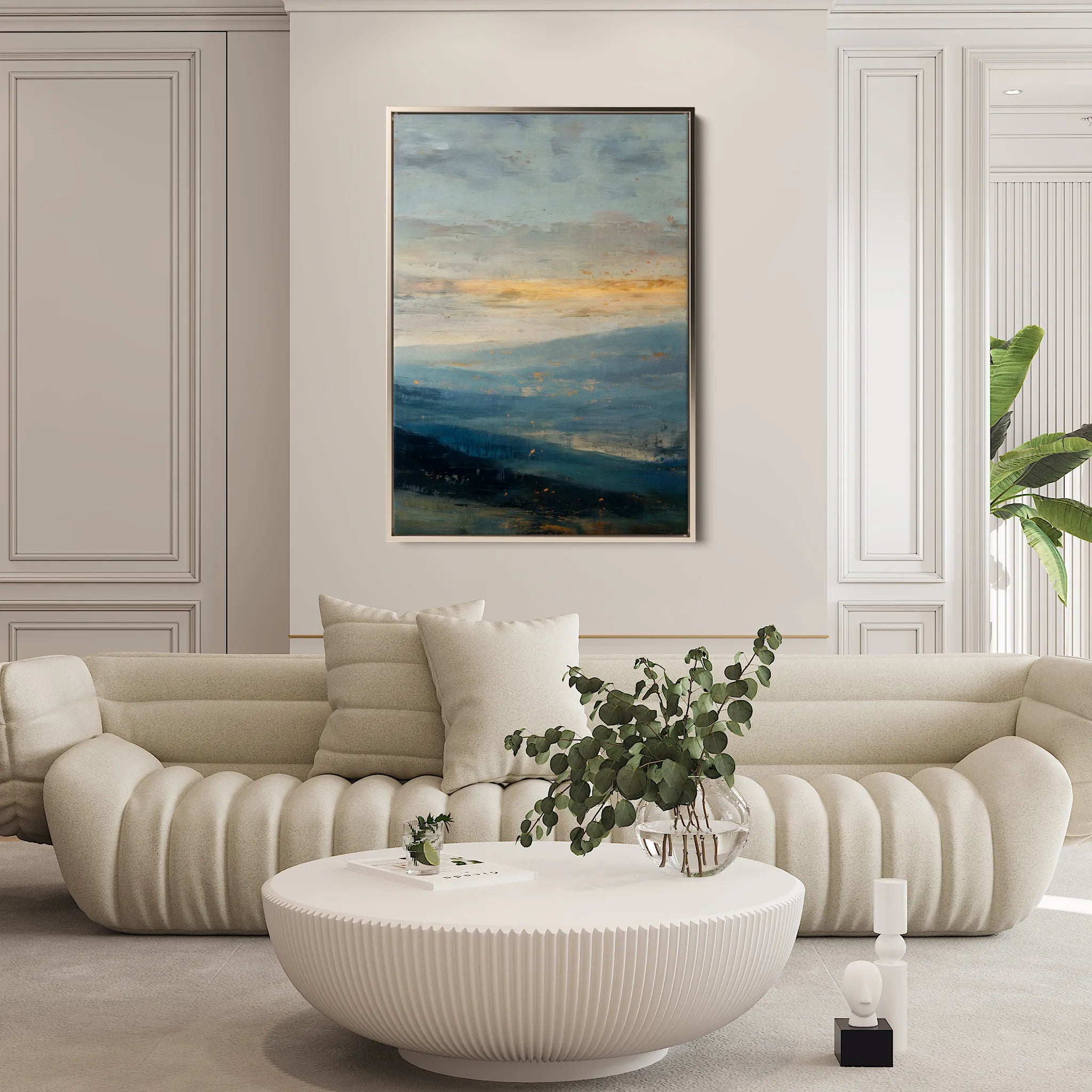 Abstract 2027 Canvas Art 60 x 40 cm / Black