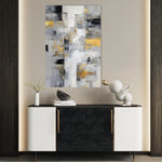 Abstract 2028 Canvas Art 60 x 40 cm / Black