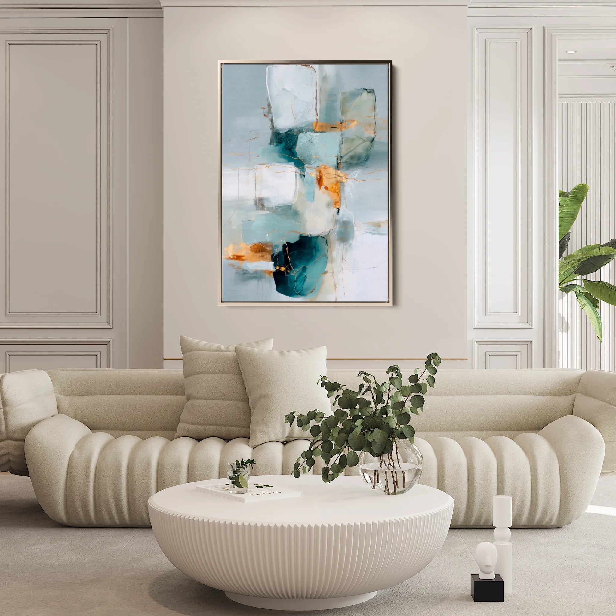 Abstract 2029 Canvas Art 60 x 40 cm / Black
