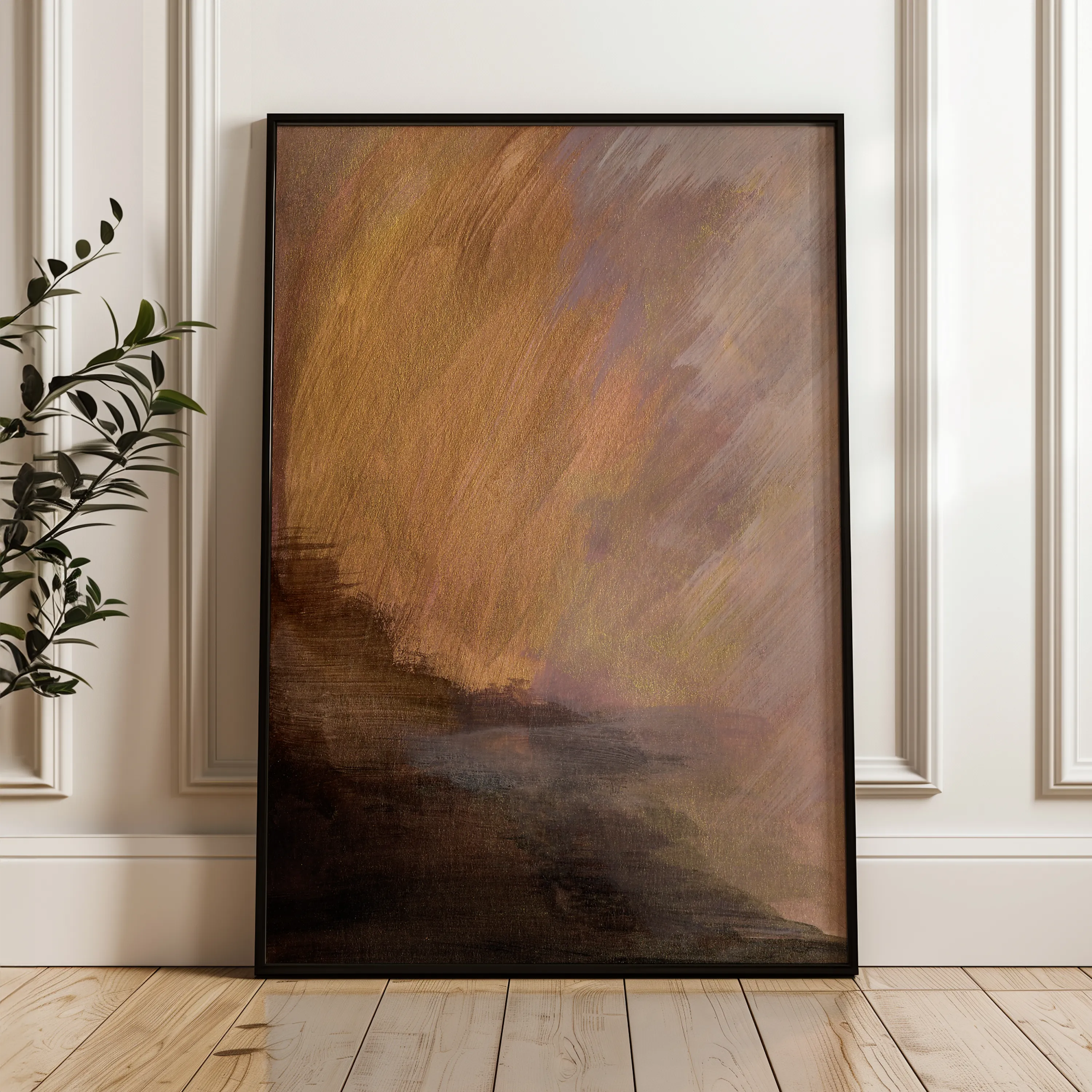 Abstract 203 Canvas Art 60 x 40 cm / Black