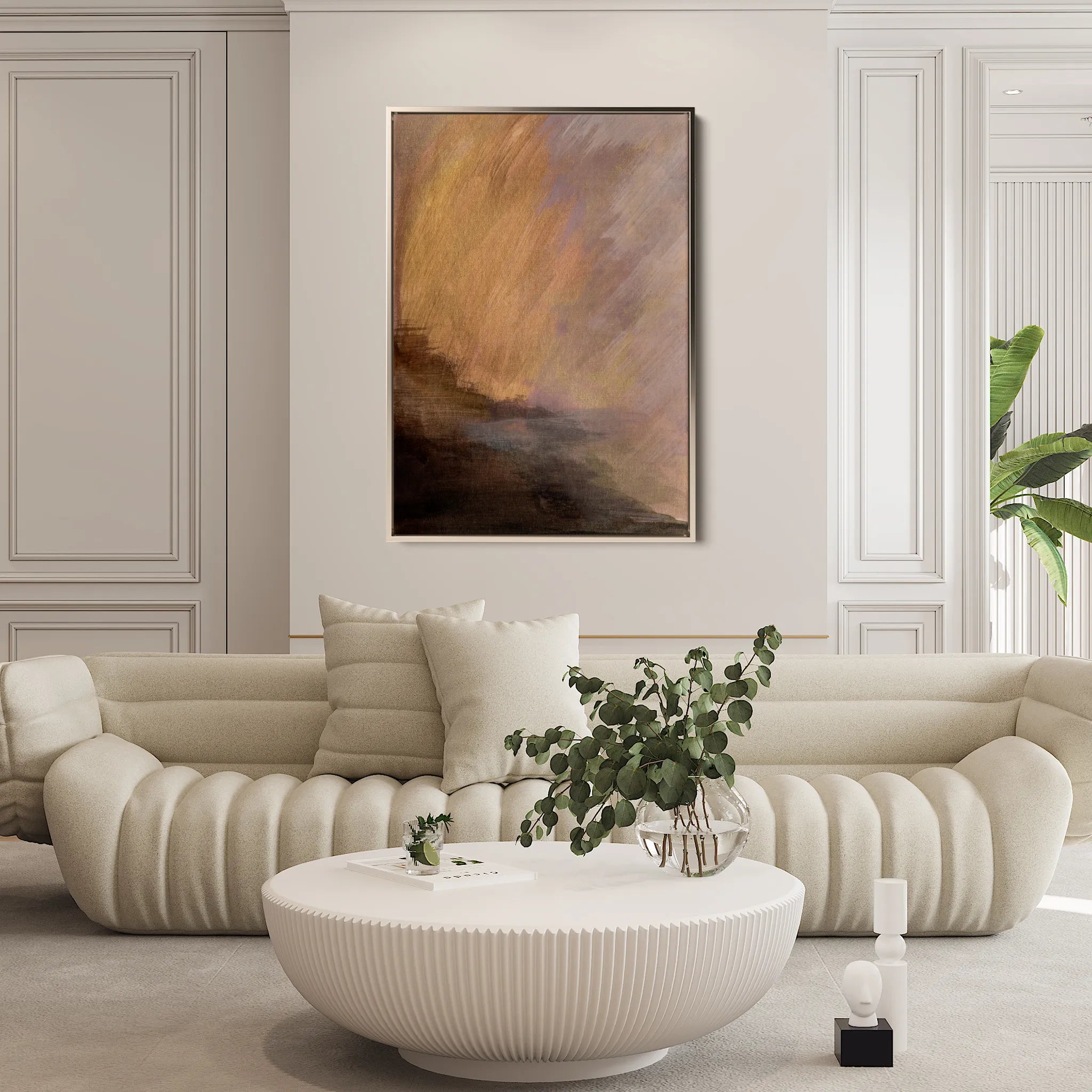 Abstract 203 Canvas Art 60 x 40 cm / Black