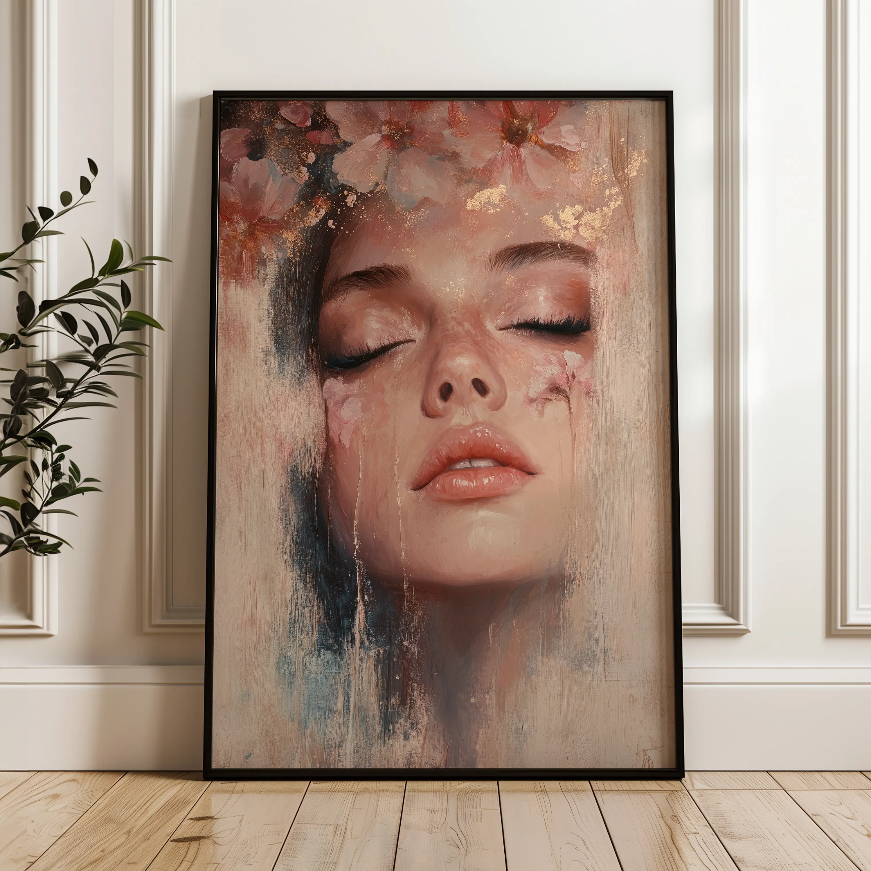 Portrait 203 Canvas Art 60 x 40 cm / Black