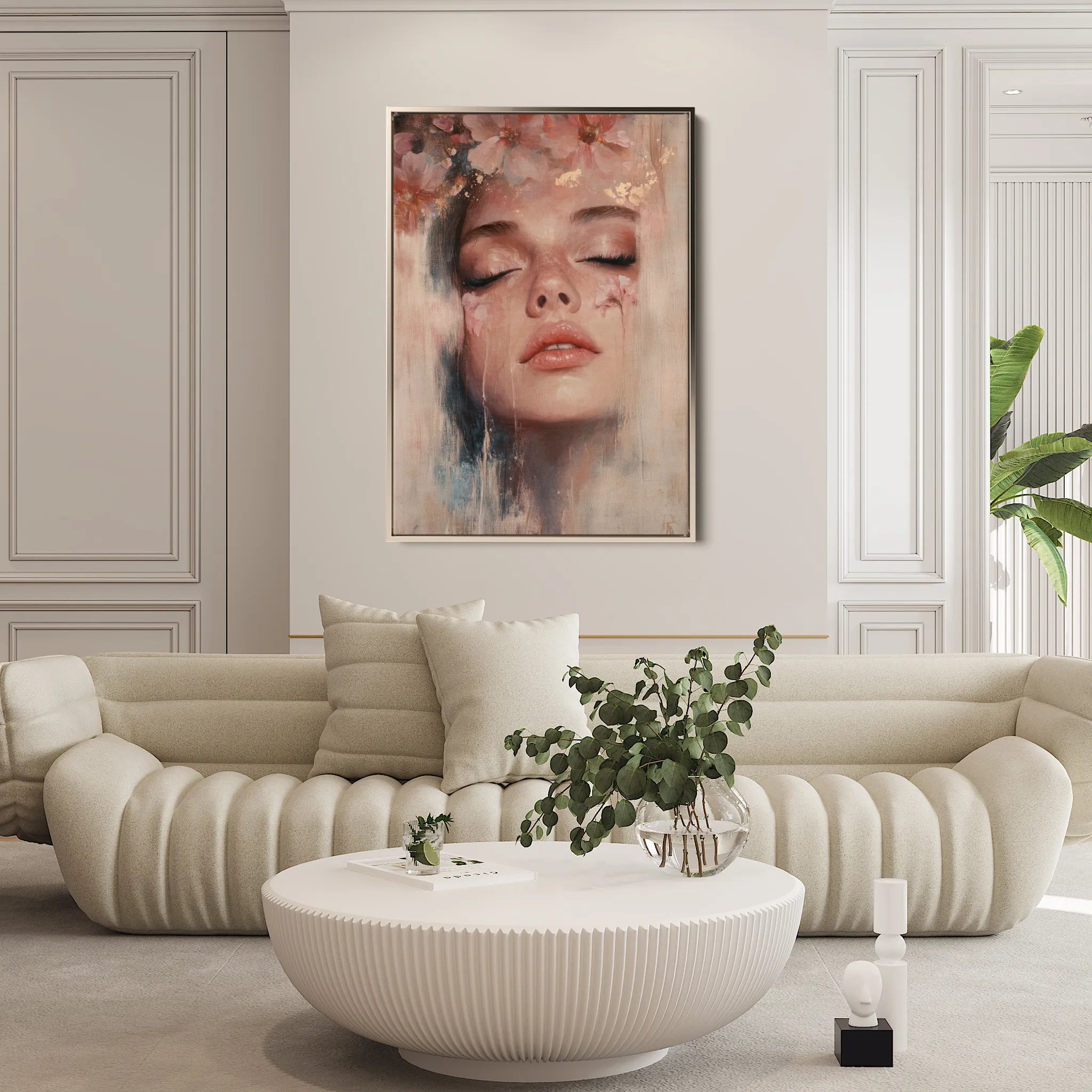 Portrait 203 Canvas Art 60 x 40 cm / Black