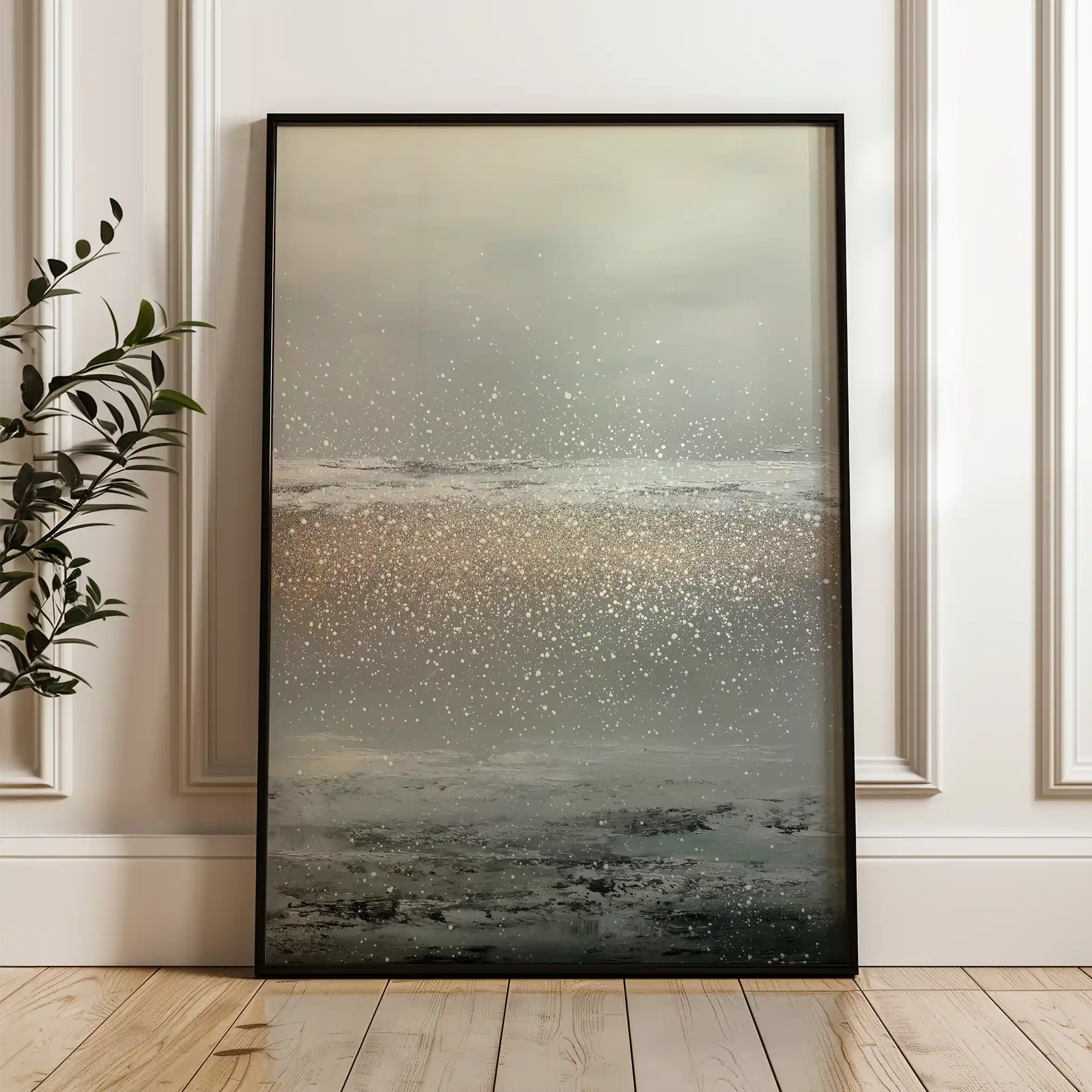Abstract 2030 Canvas Art 60 x 40 cm / Black