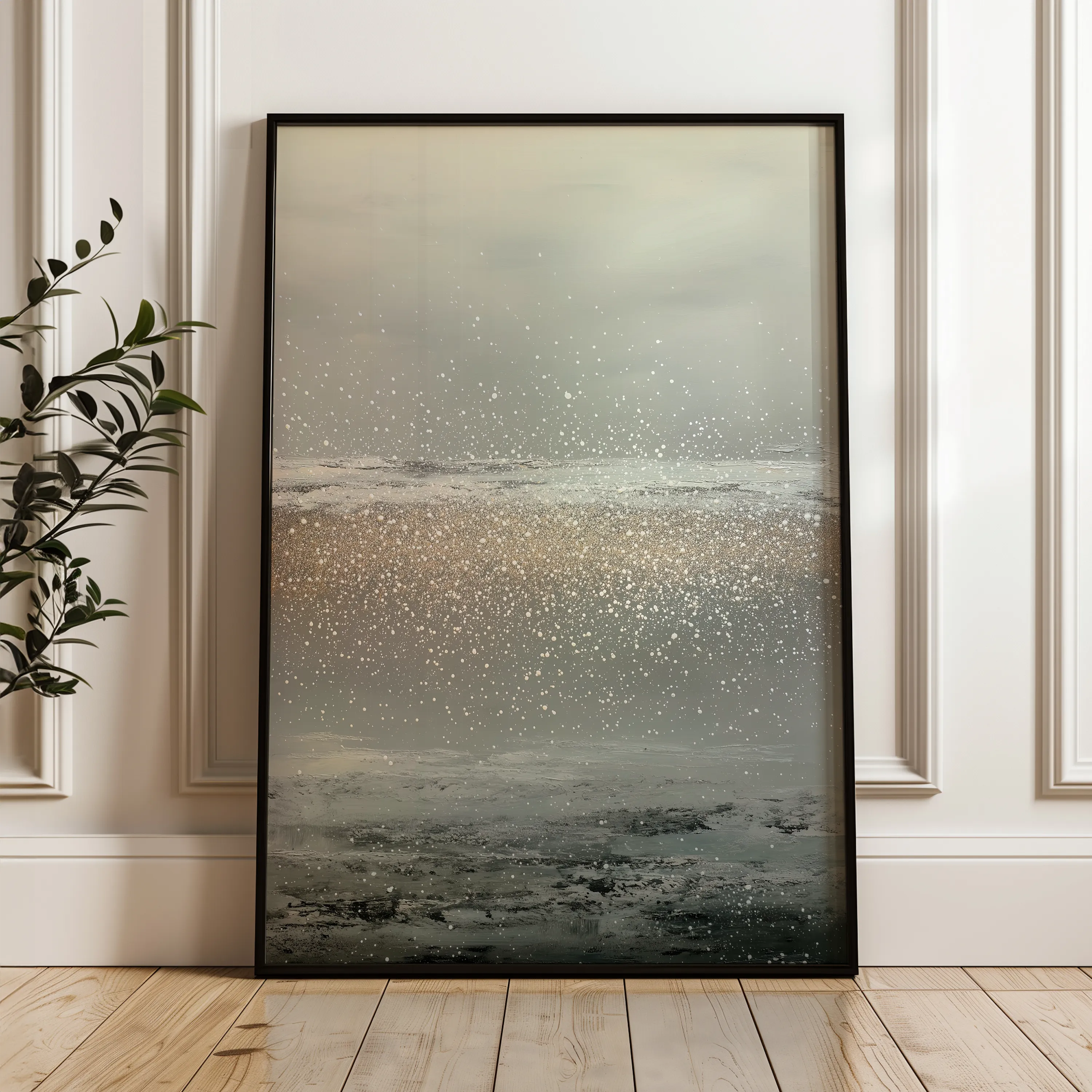 Abstract 2030 Canvas Art 60 x 40 cm / Black