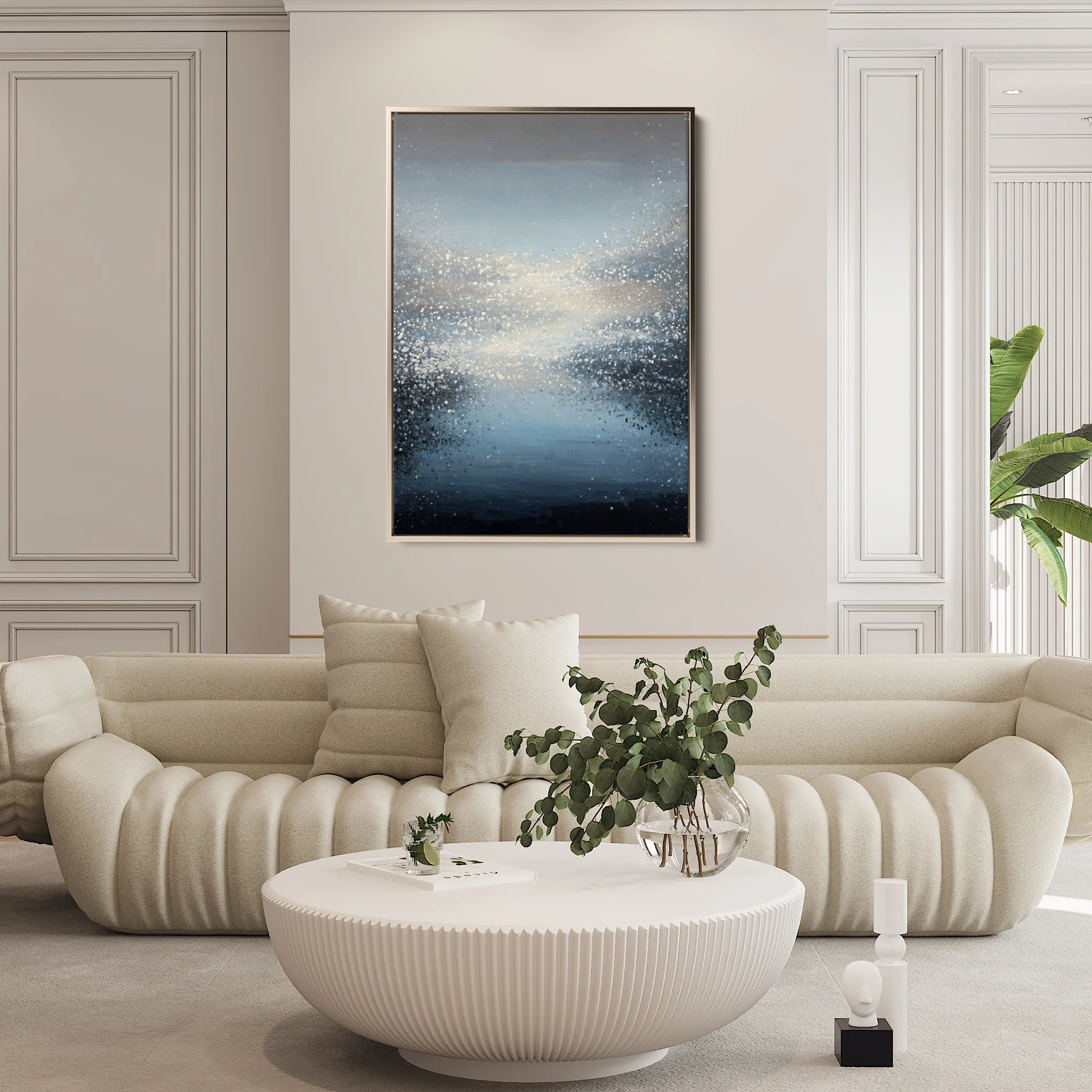 Abstract 2031 Canvas Art 60 x 40 cm / Black