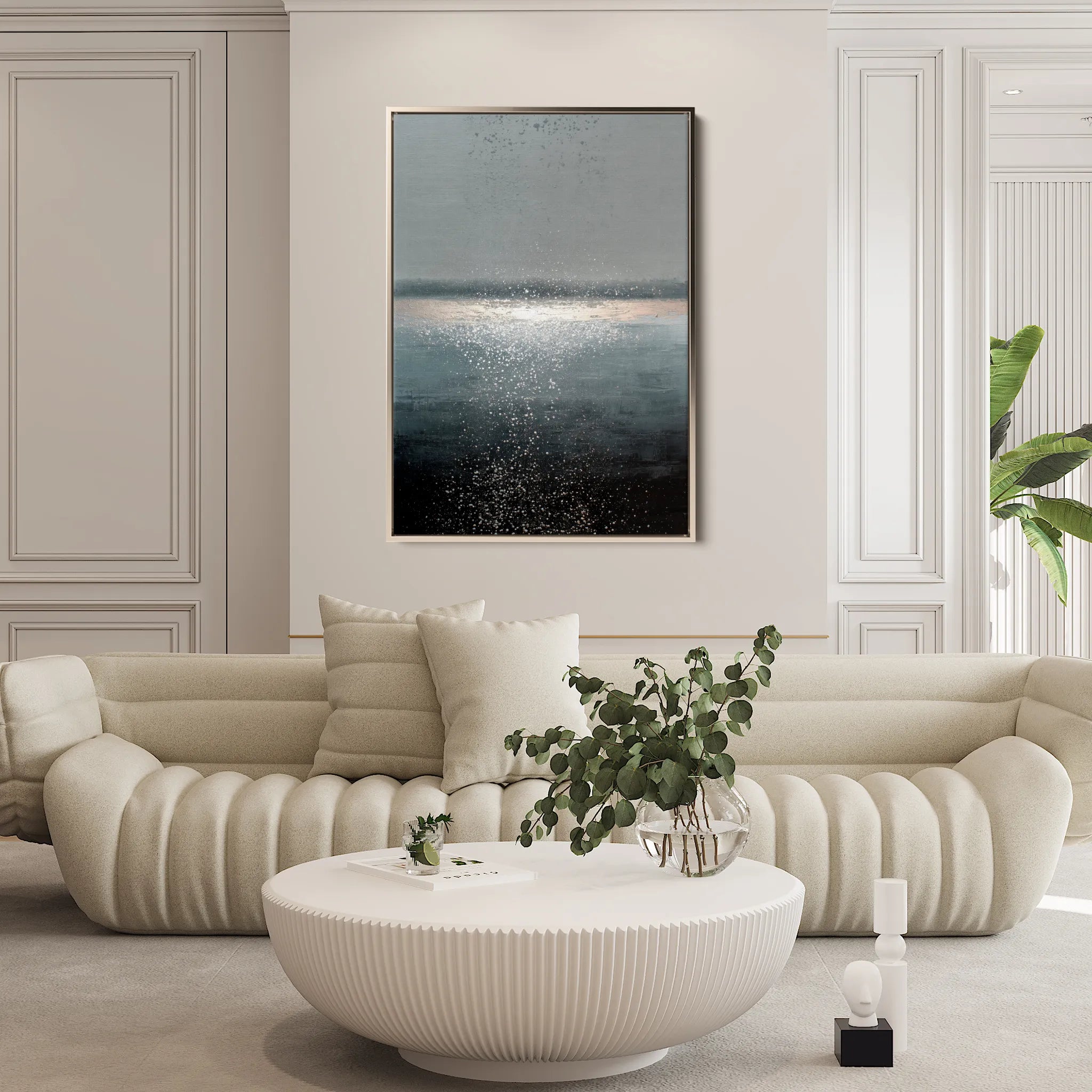 Abstract 2032 Canvas Art 60 x 40 cm / Black