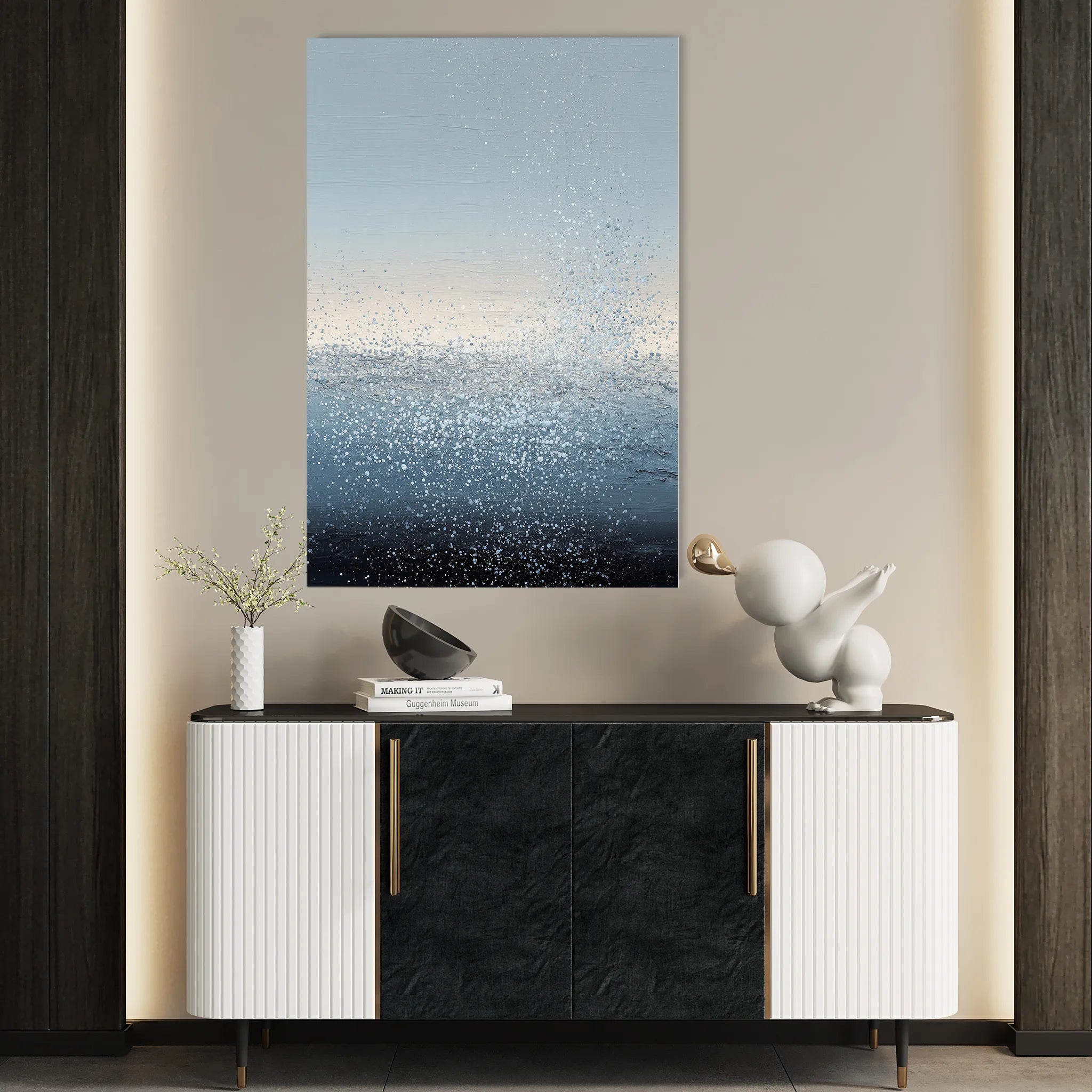 Abstract 2033 Canvas Art 60 x 40 cm / Black