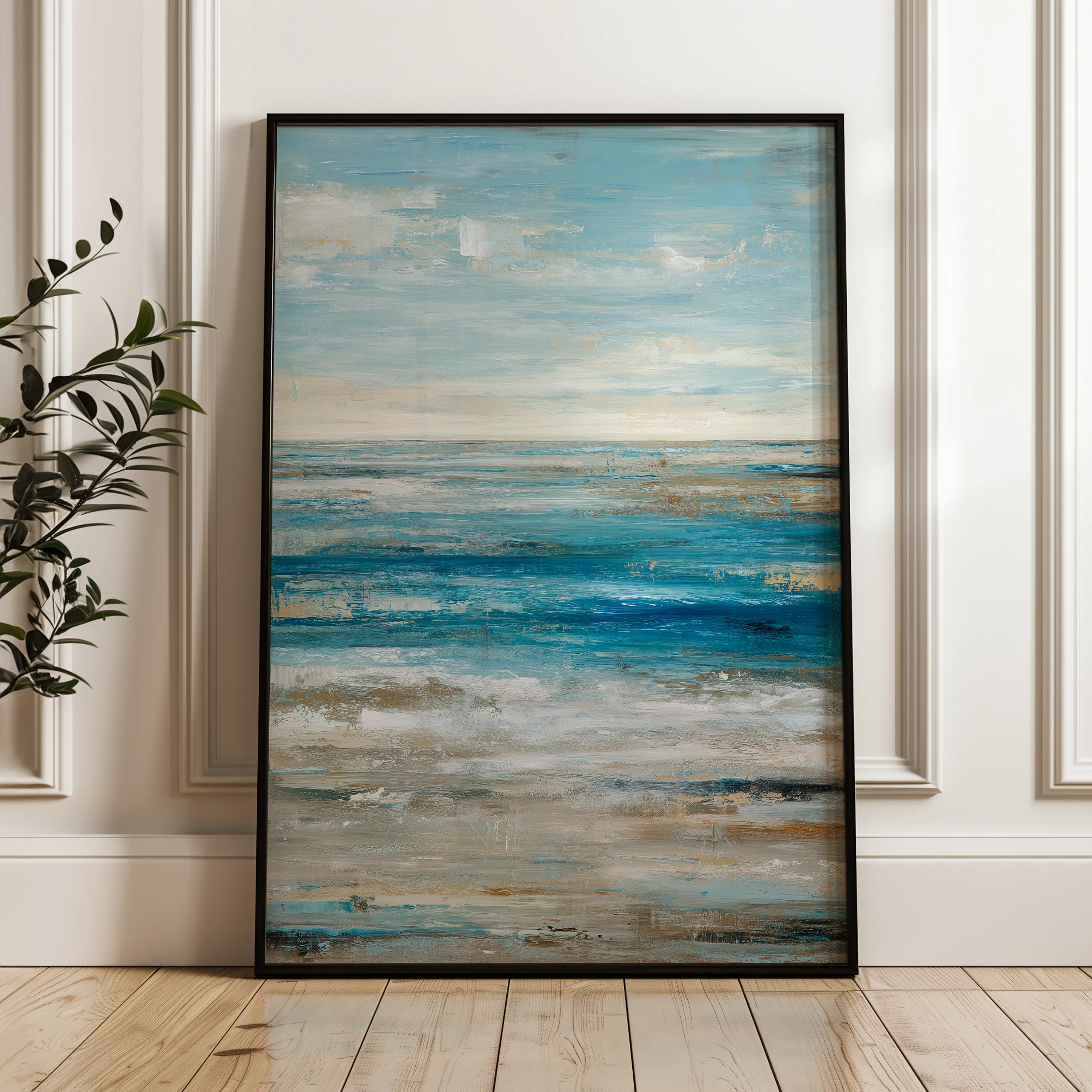 Abstract 2034 Canvas Art 60 x 40 cm / Black