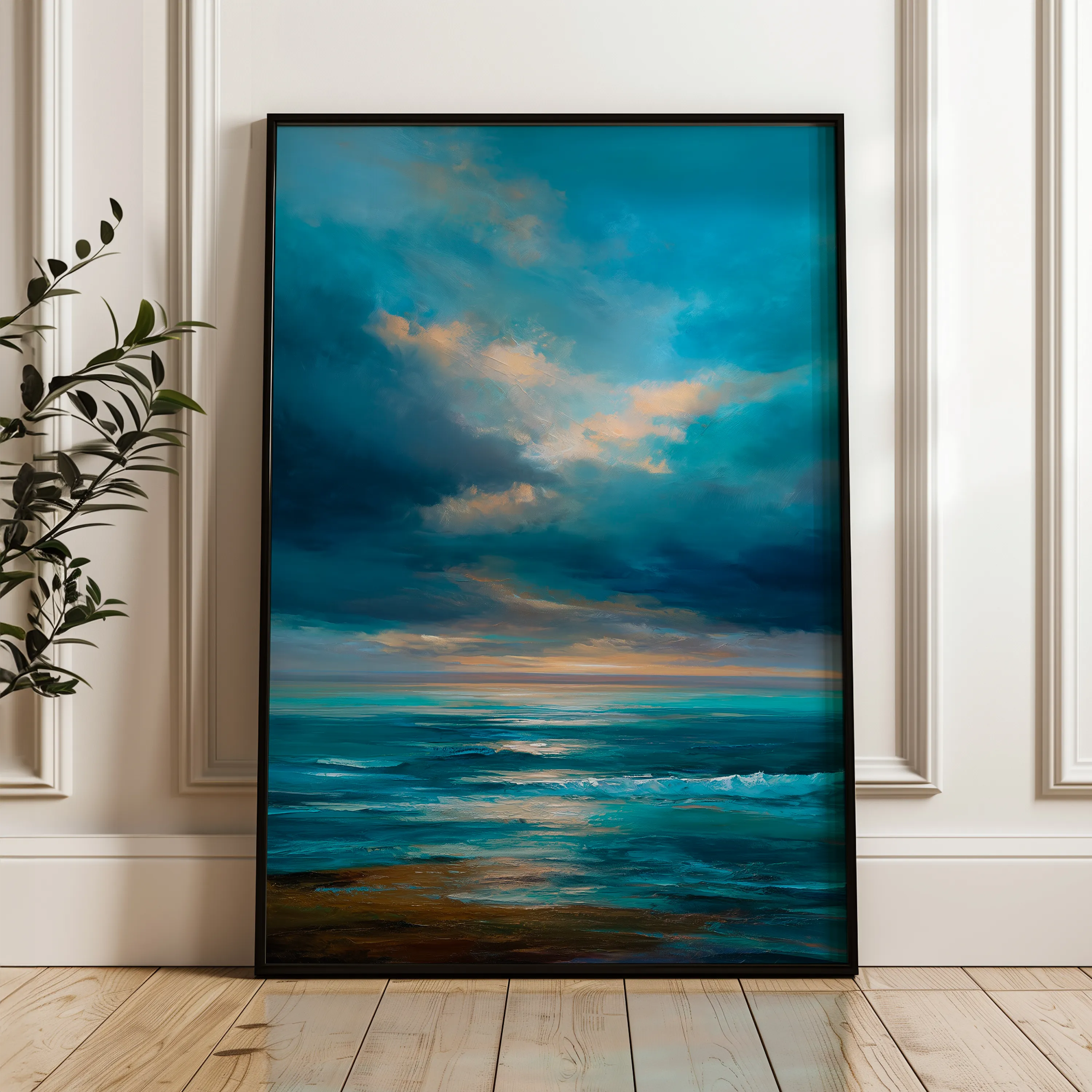 Abstract 2036 Canvas Art 60 x 40 cm / Black