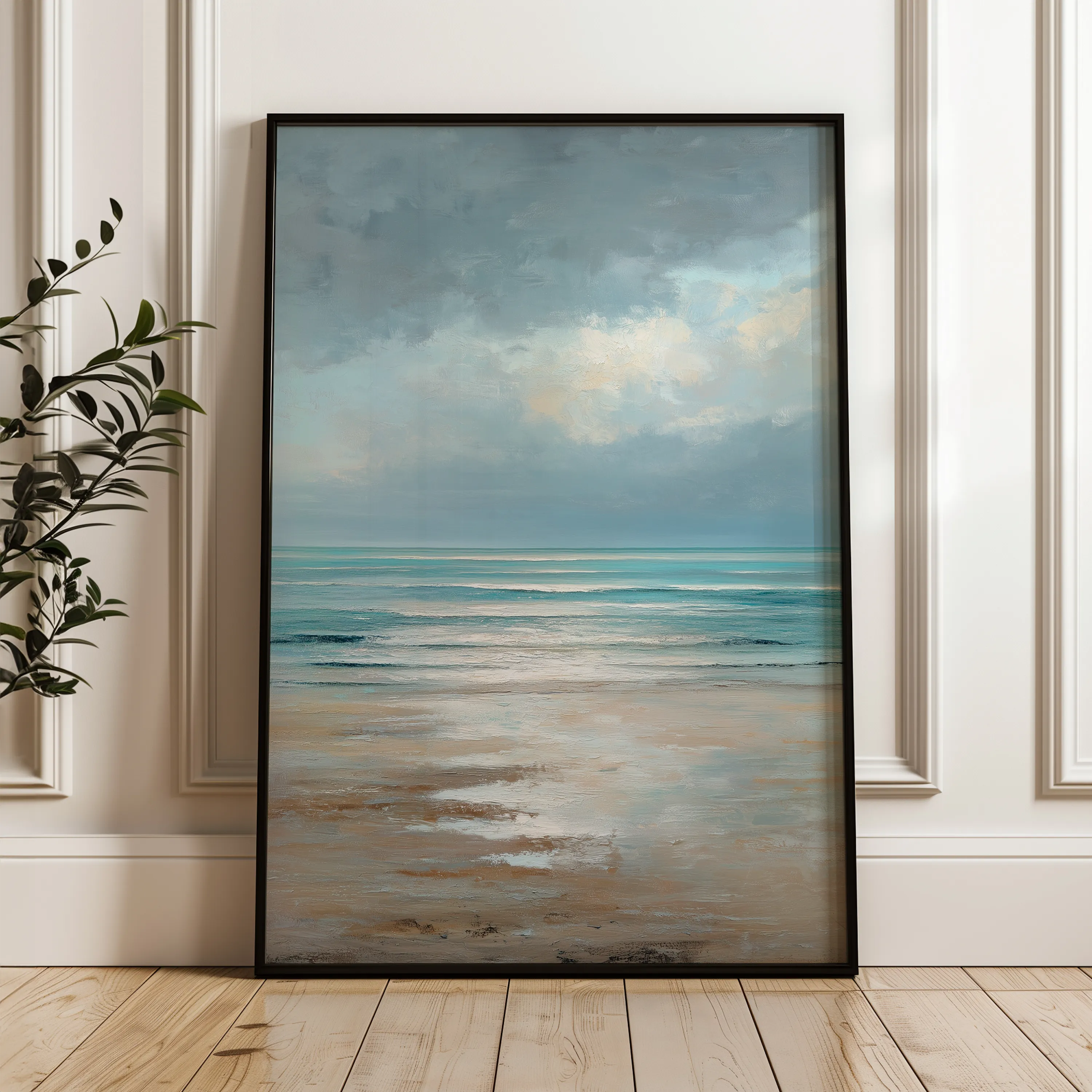 Abstract 2037 Canvas Art 60 x 40 cm / Black
