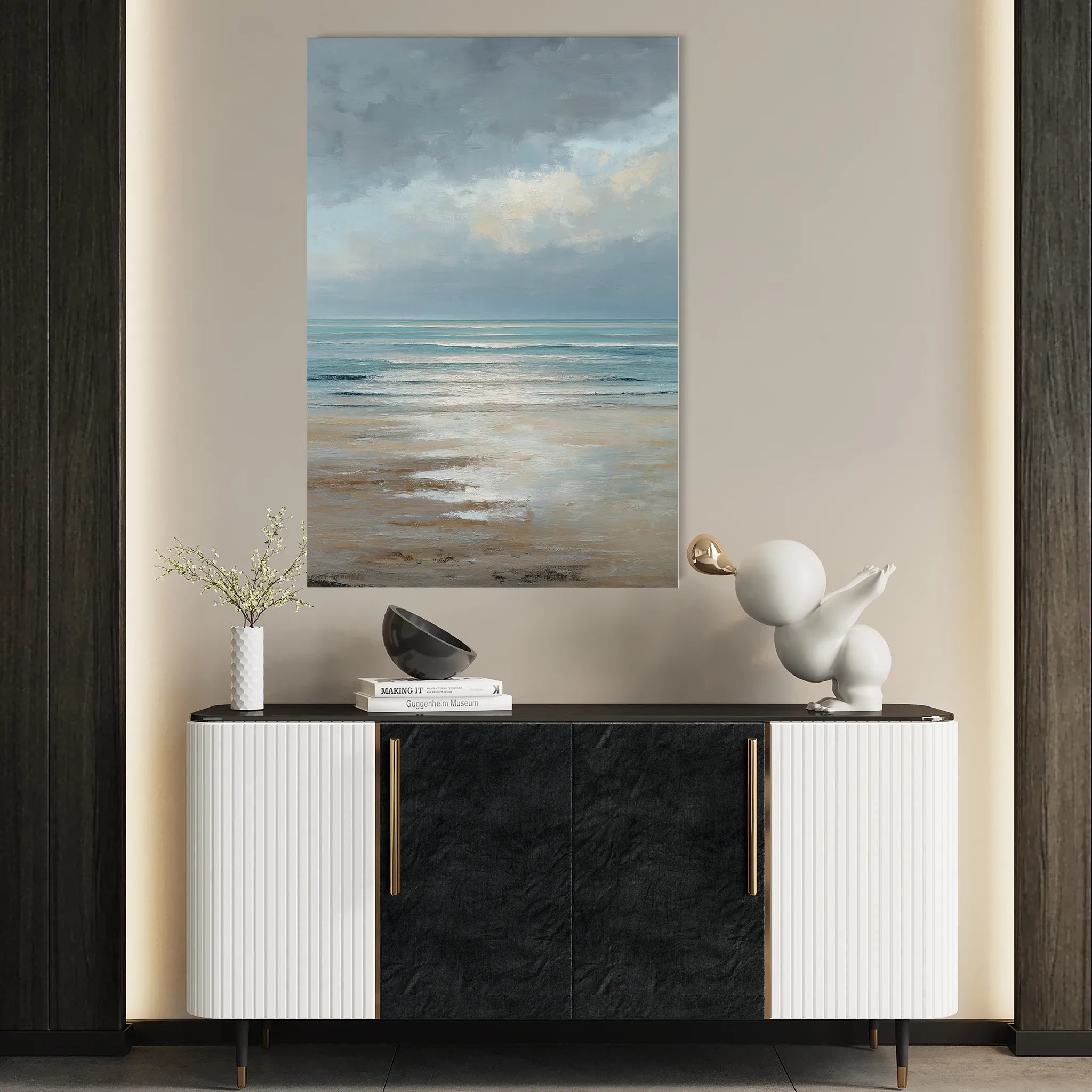 Abstract 2037 Canvas Art 60 x 40 cm / Black