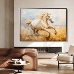 Horses 204 Canvas Art 60 x 40 cm / Black