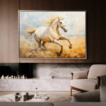 Horses 204 Canvas Art 60 x 40 cm / Black